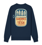 French Navy Printed Sweater Back