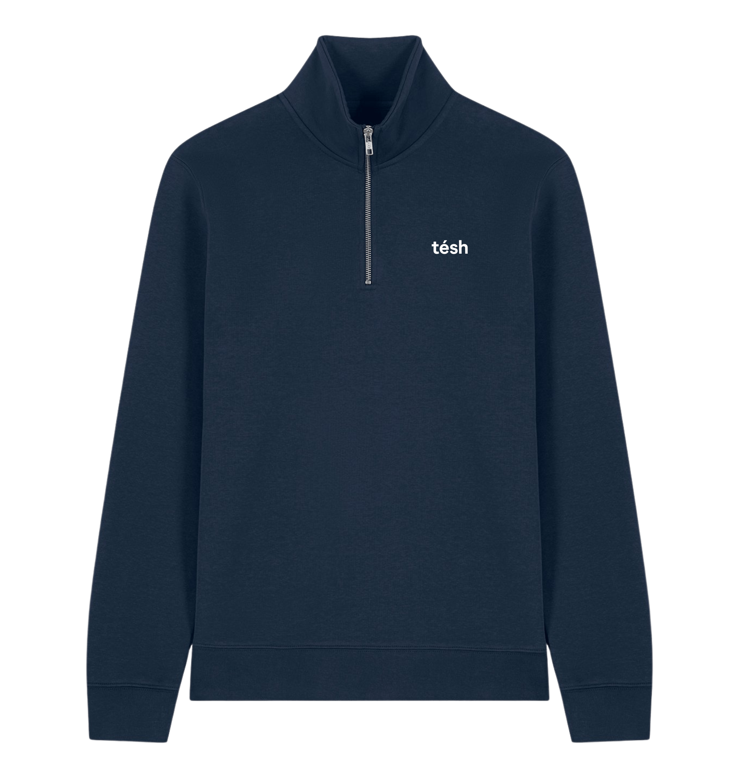 French Navy Zip hoody Front