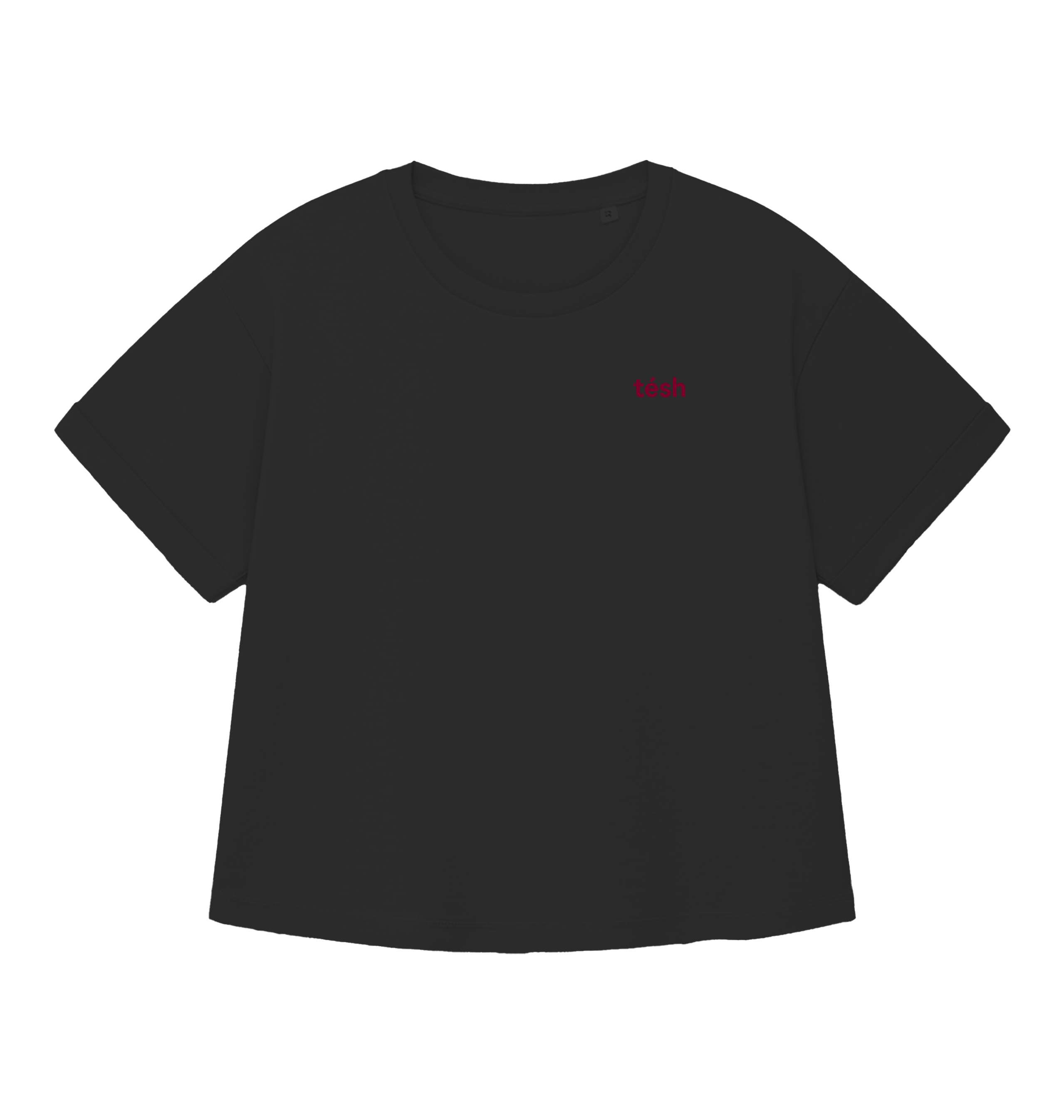 Black Printed T-shirt Front