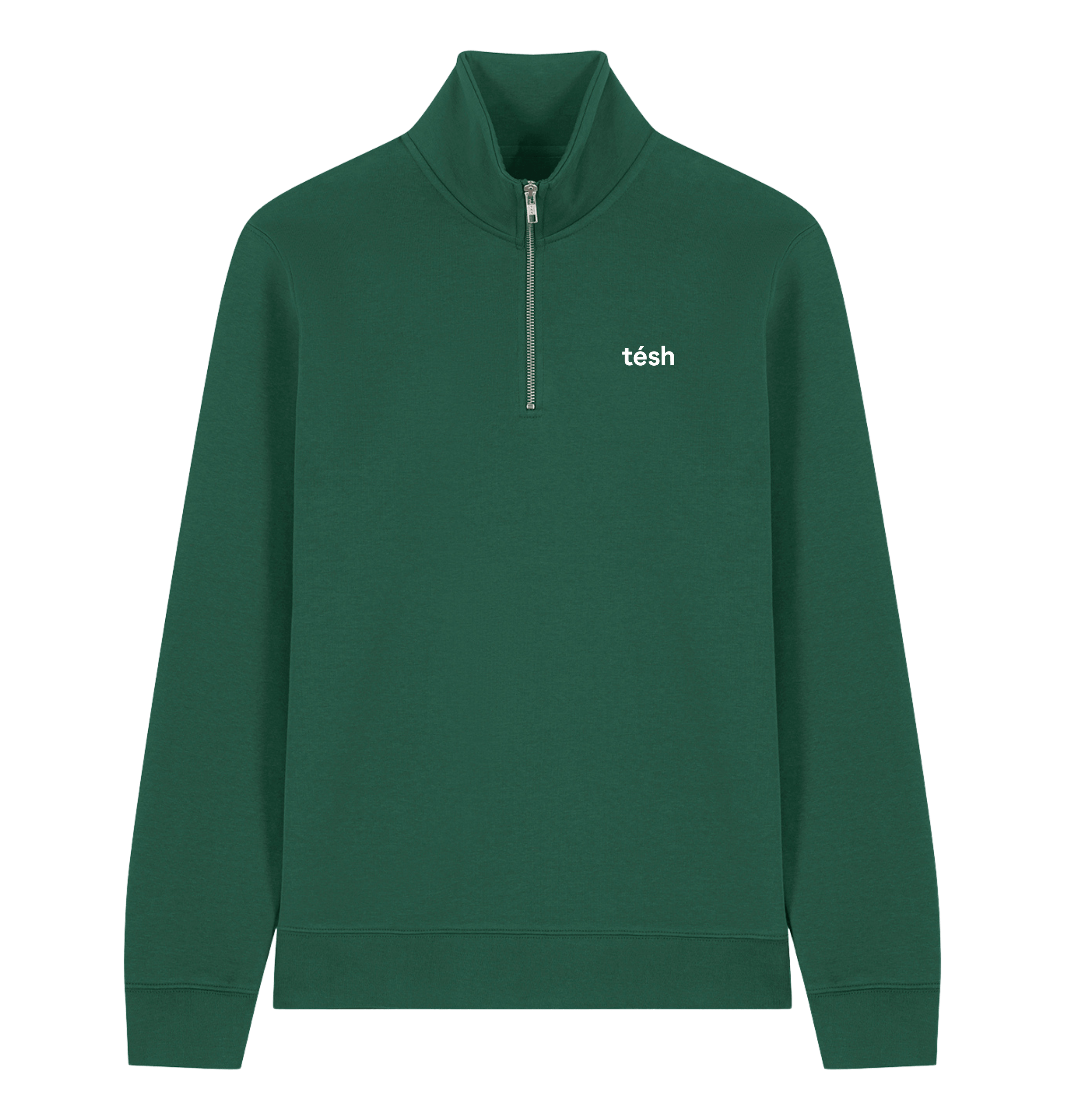 Bottle Green Zip hoody Front