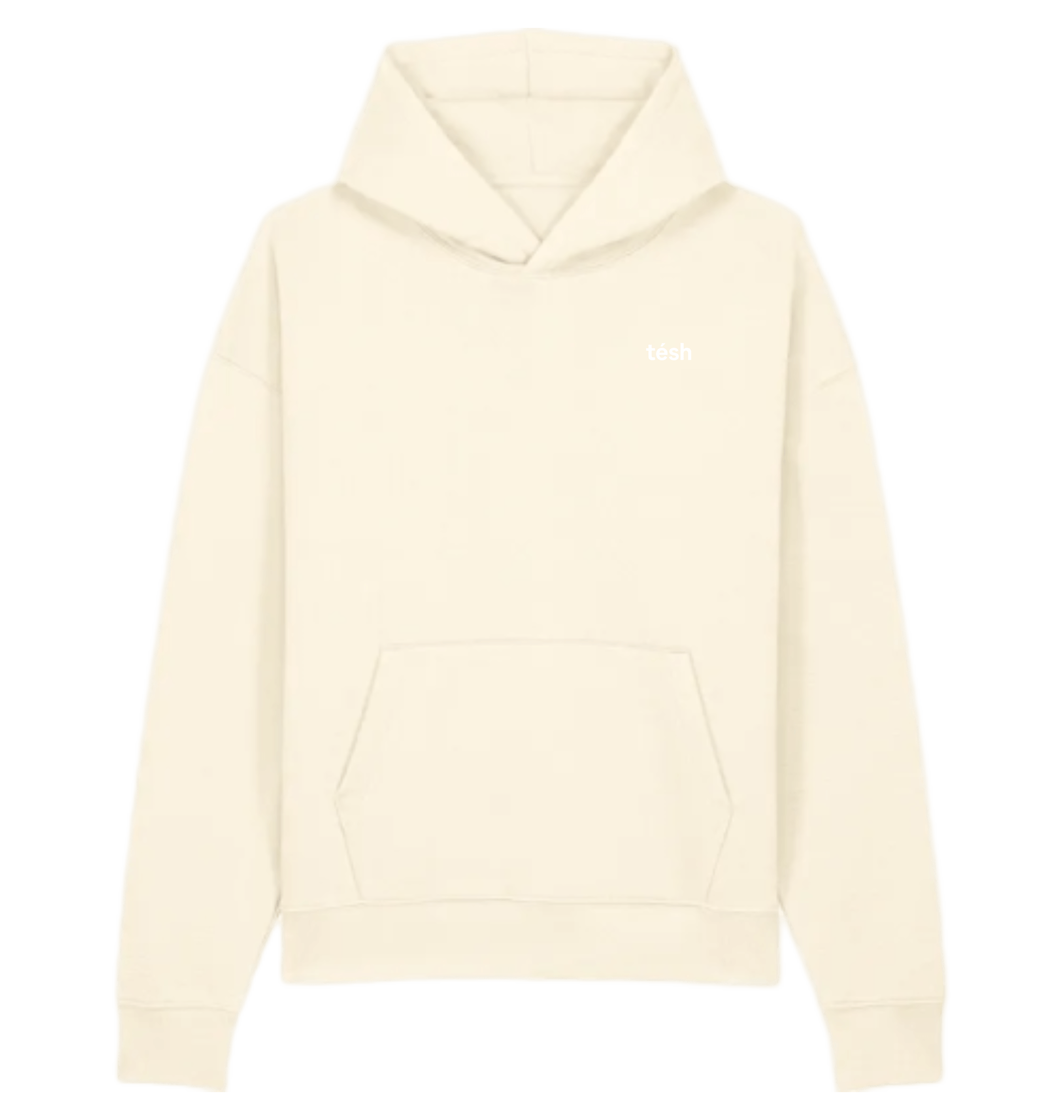 cream Printed Hoody Front