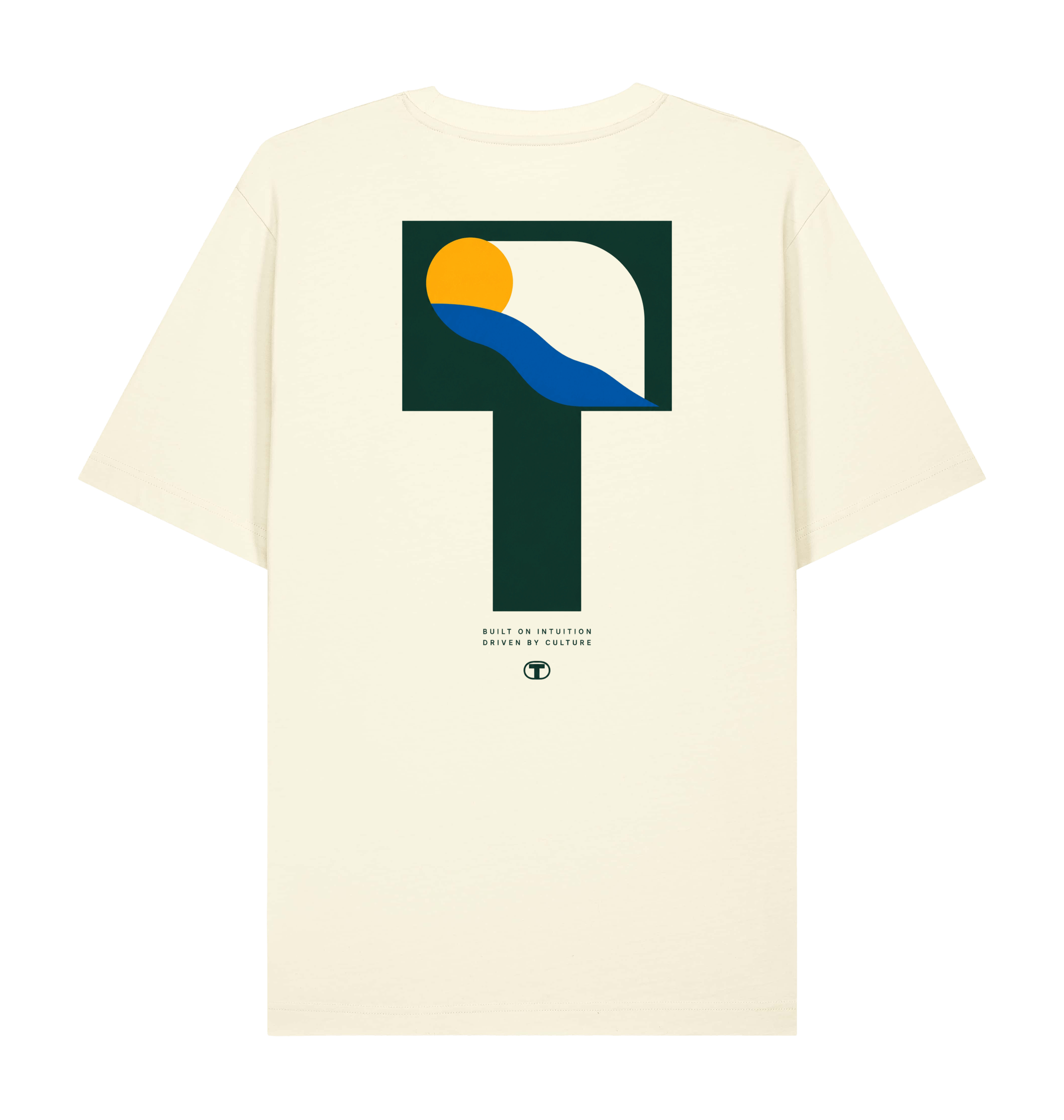 Cream Printed T-shirt Back