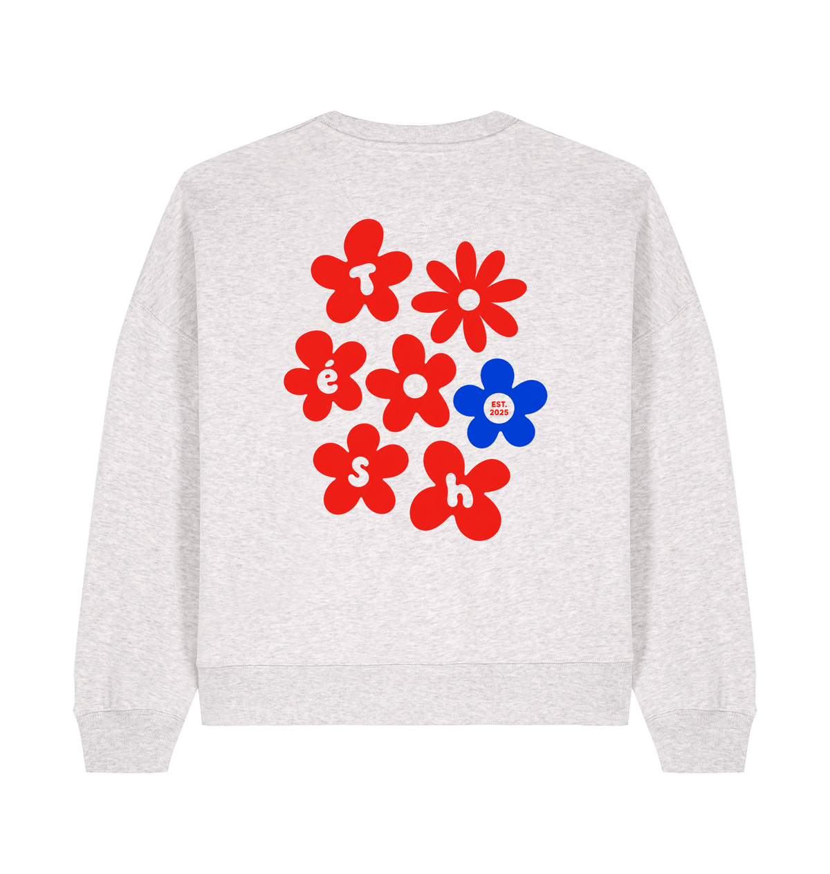 Cool Heather Grey Printed Sweater Back