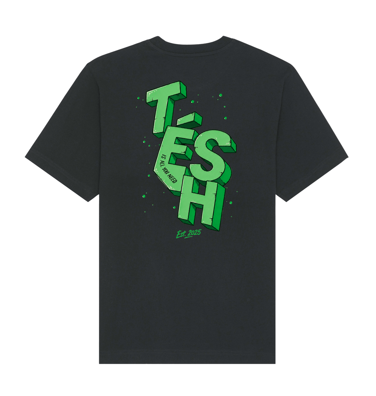 Black Printed T-shirt Back