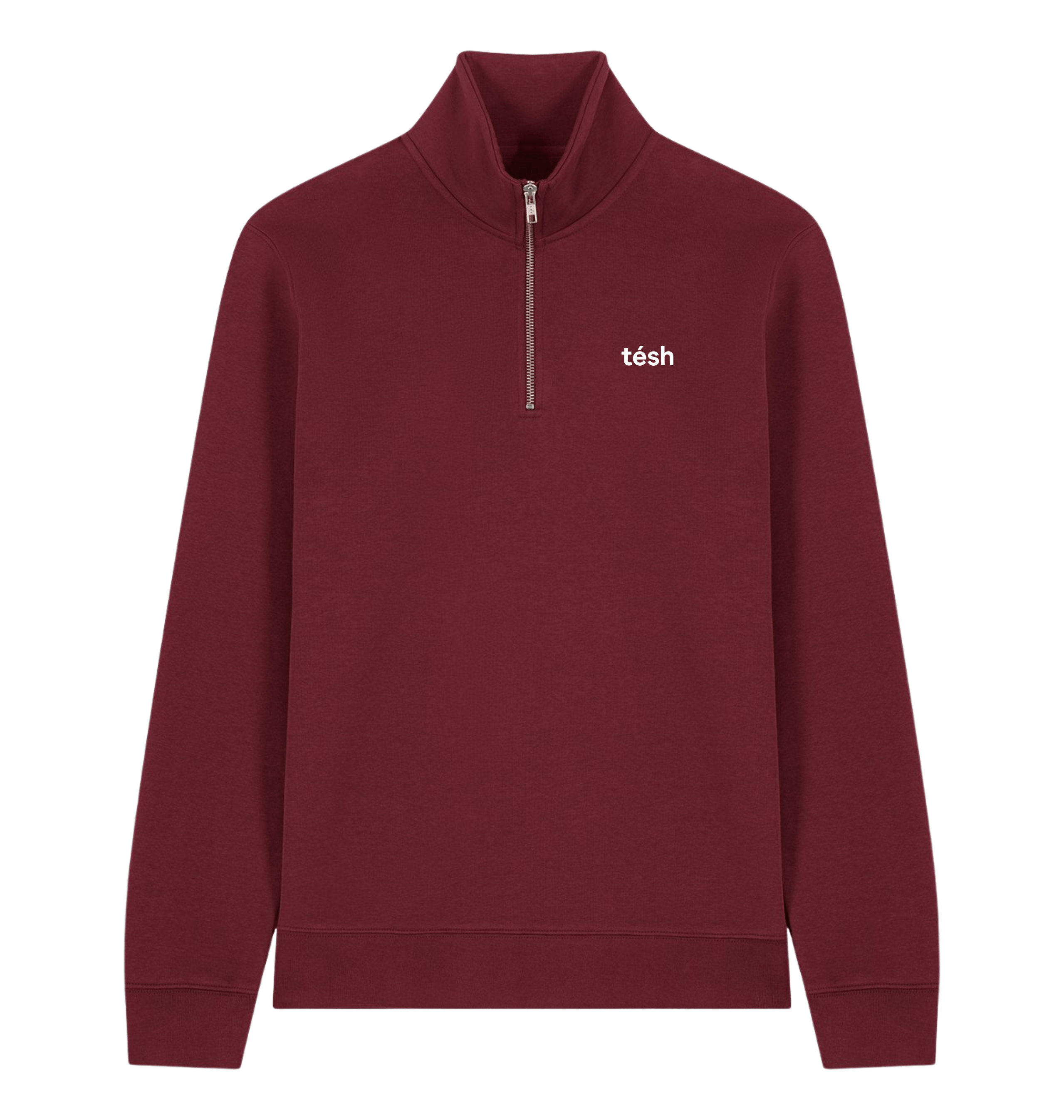 Burgundy Zip hoody Front