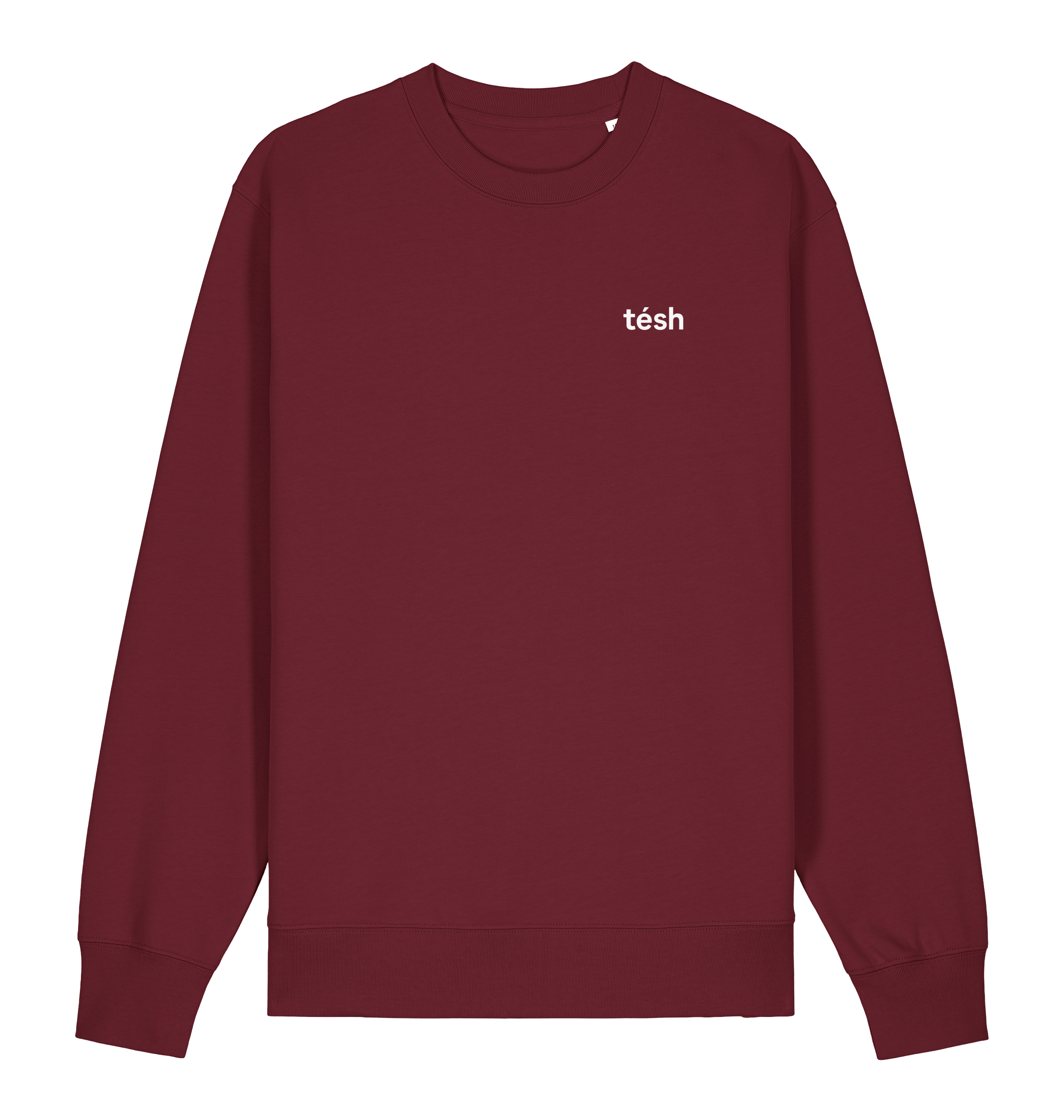 Burgundy Printed Sweater Front