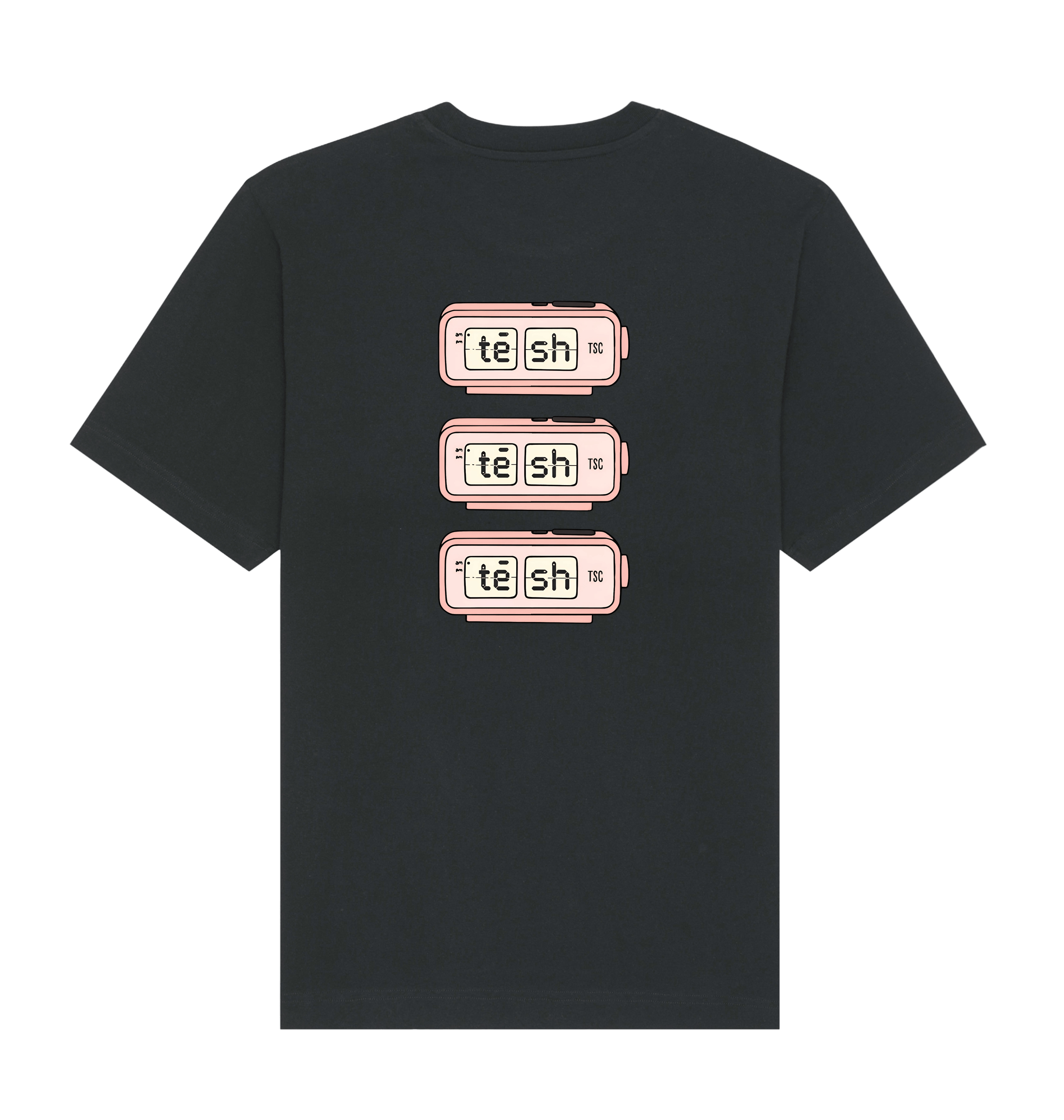 Black Printed T-shirt Back