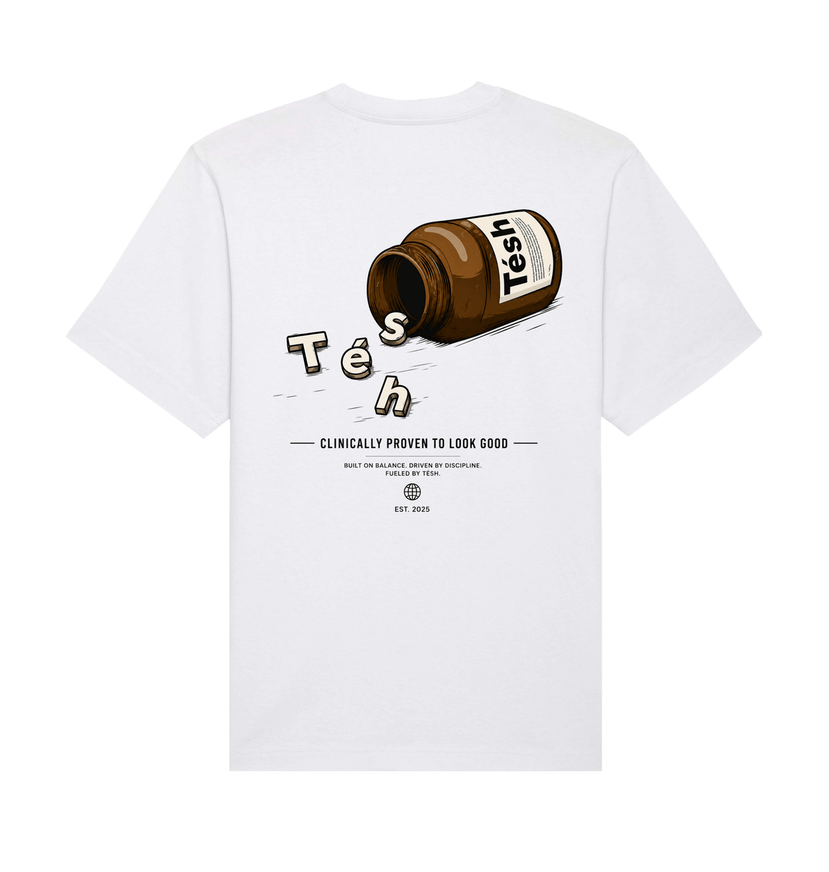 White Printed T-shirt Back