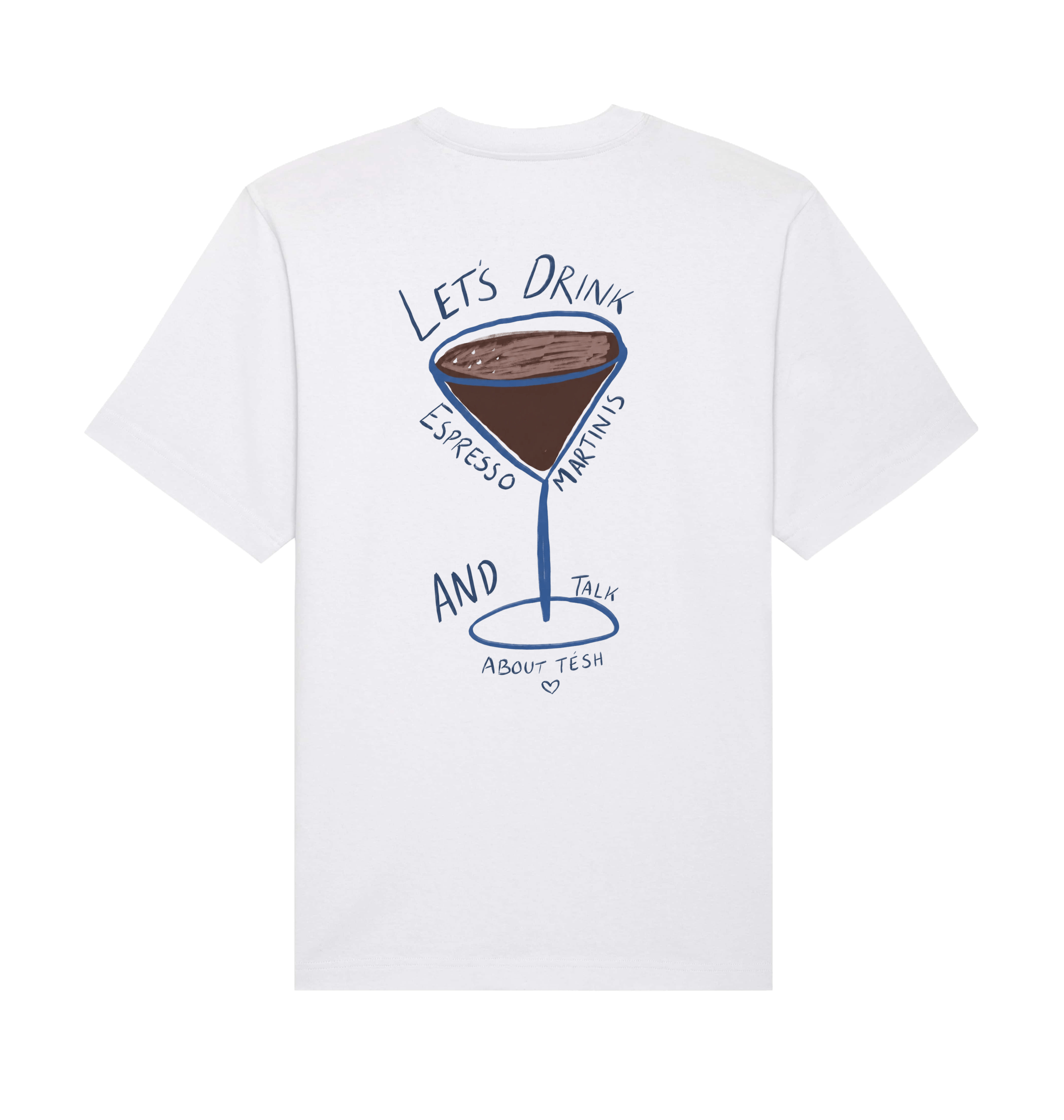 White Printed T-shirt Back