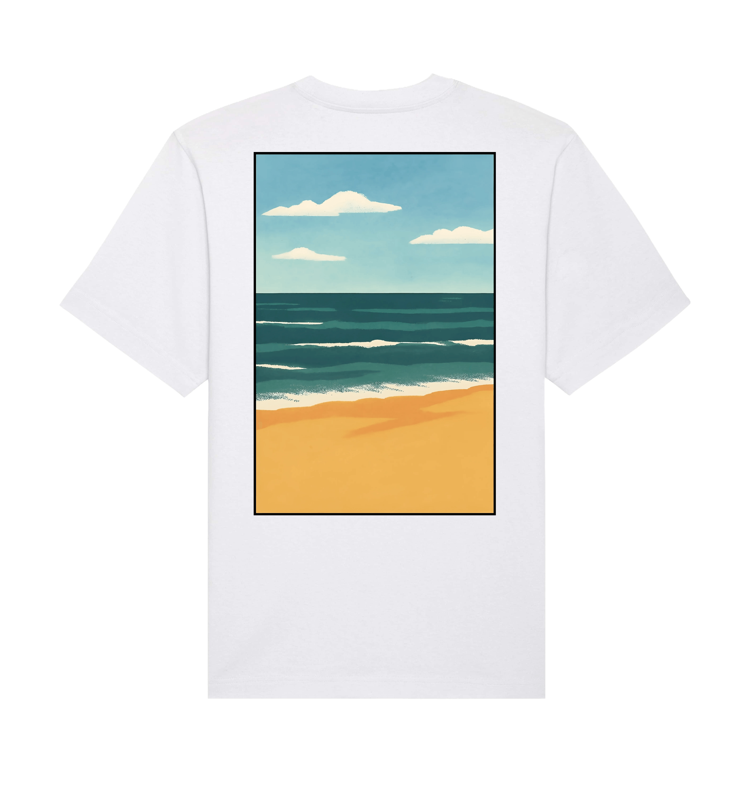 White Printed T-shirt Back