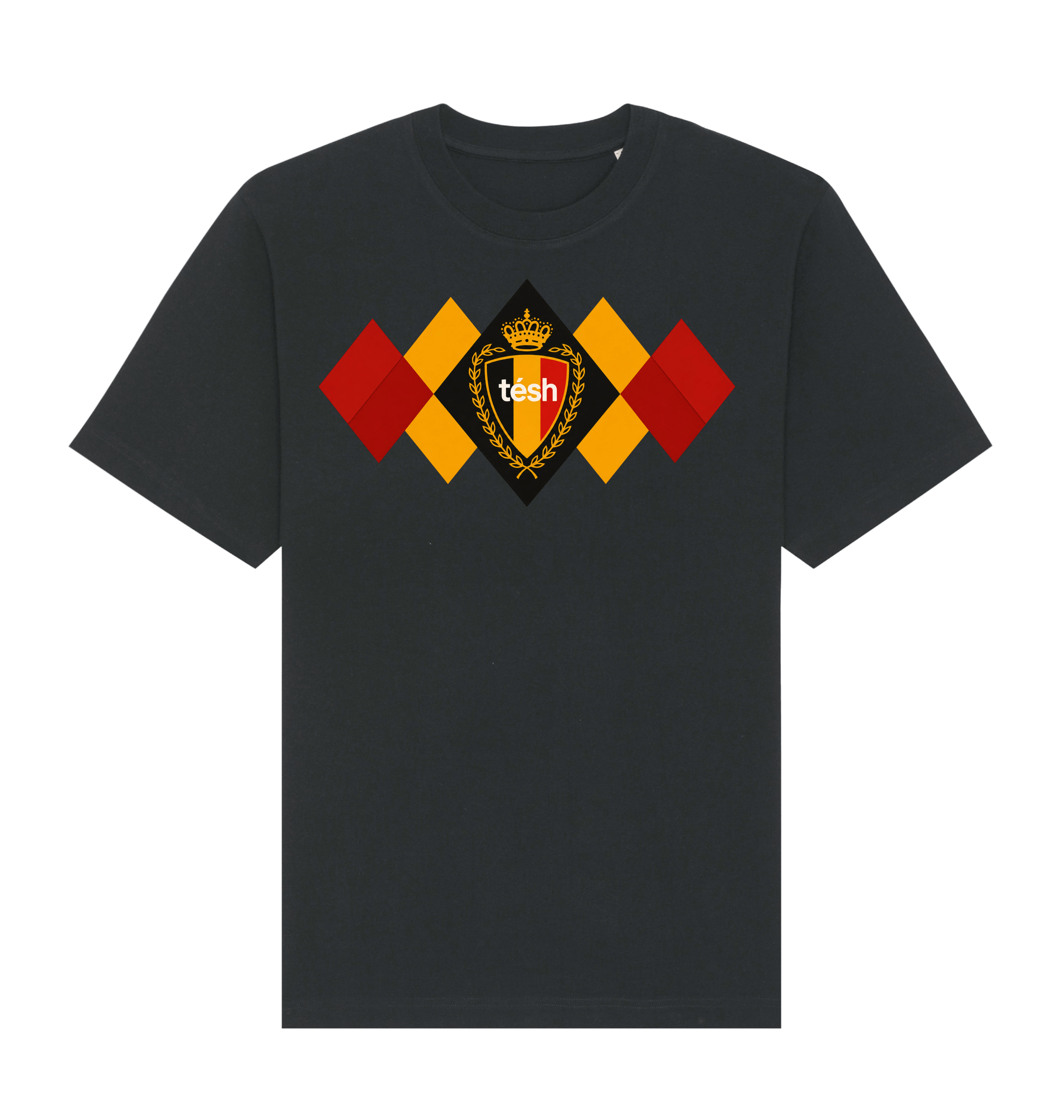 Black Printed T-shirt Front