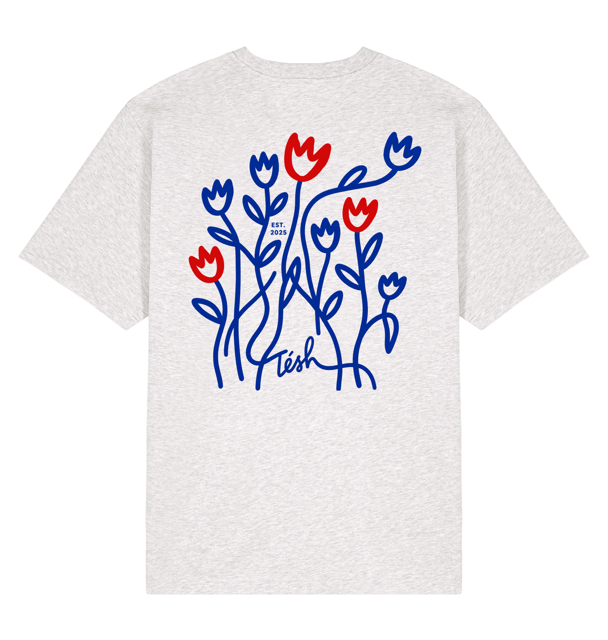 Cool Heather Grey Printed T-shirt Back
