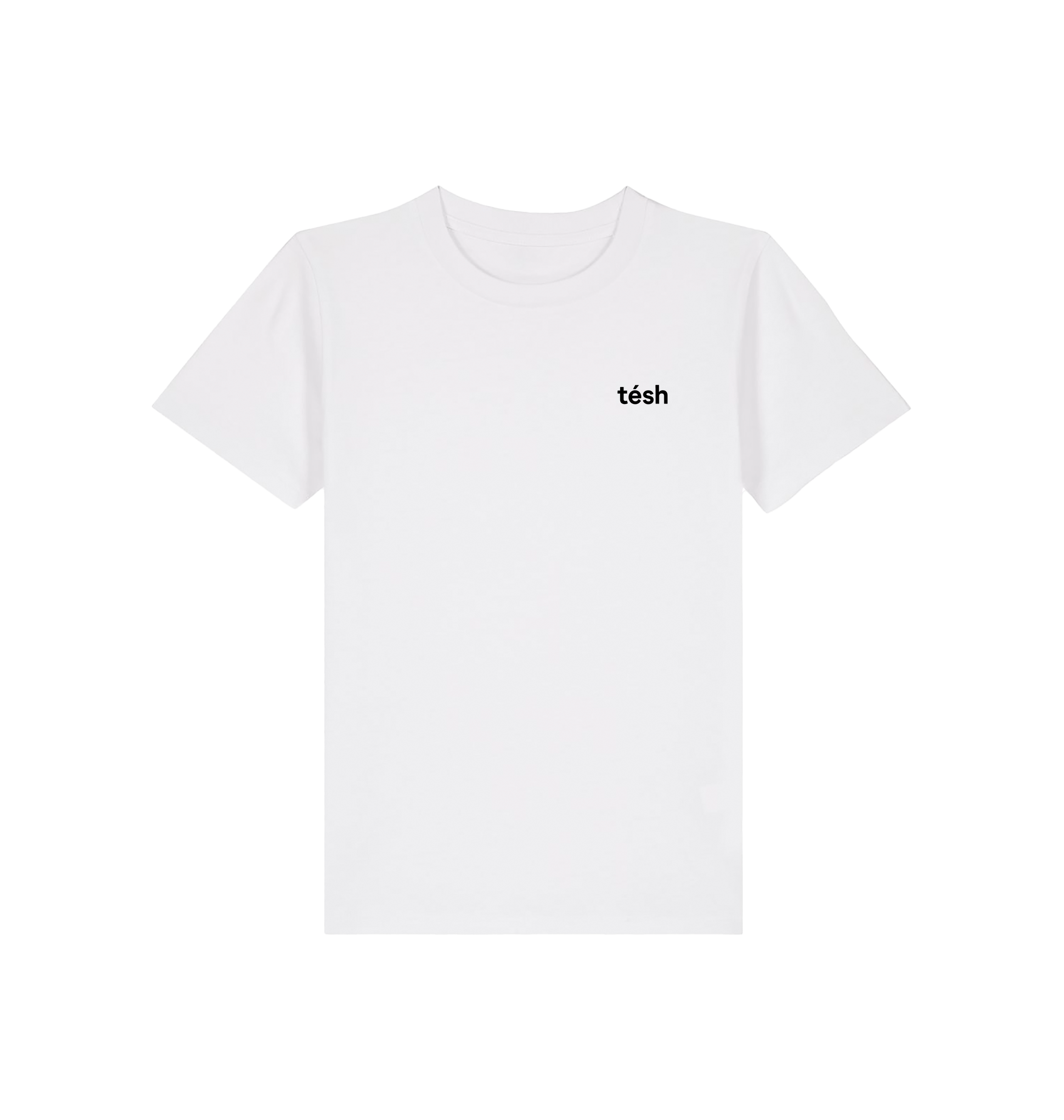 White Printed Kids T-Shirt Front
