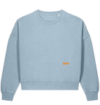 Dyed Blue Stone Printed Sweater Front