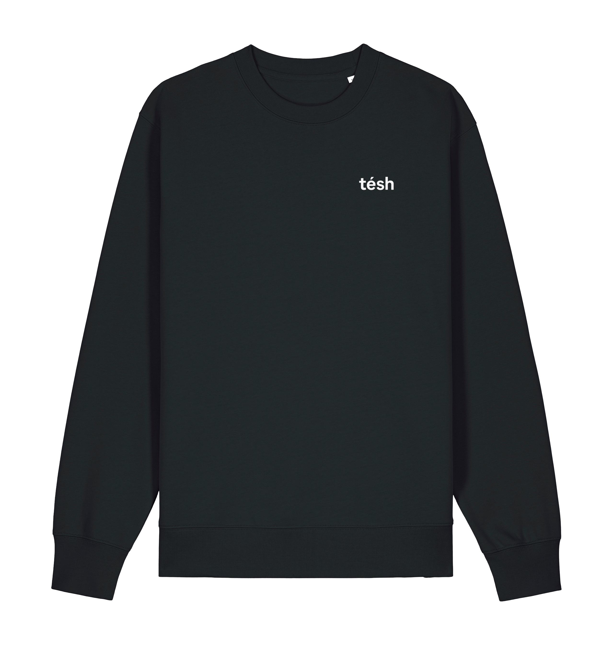 Black Printed Sweater Front