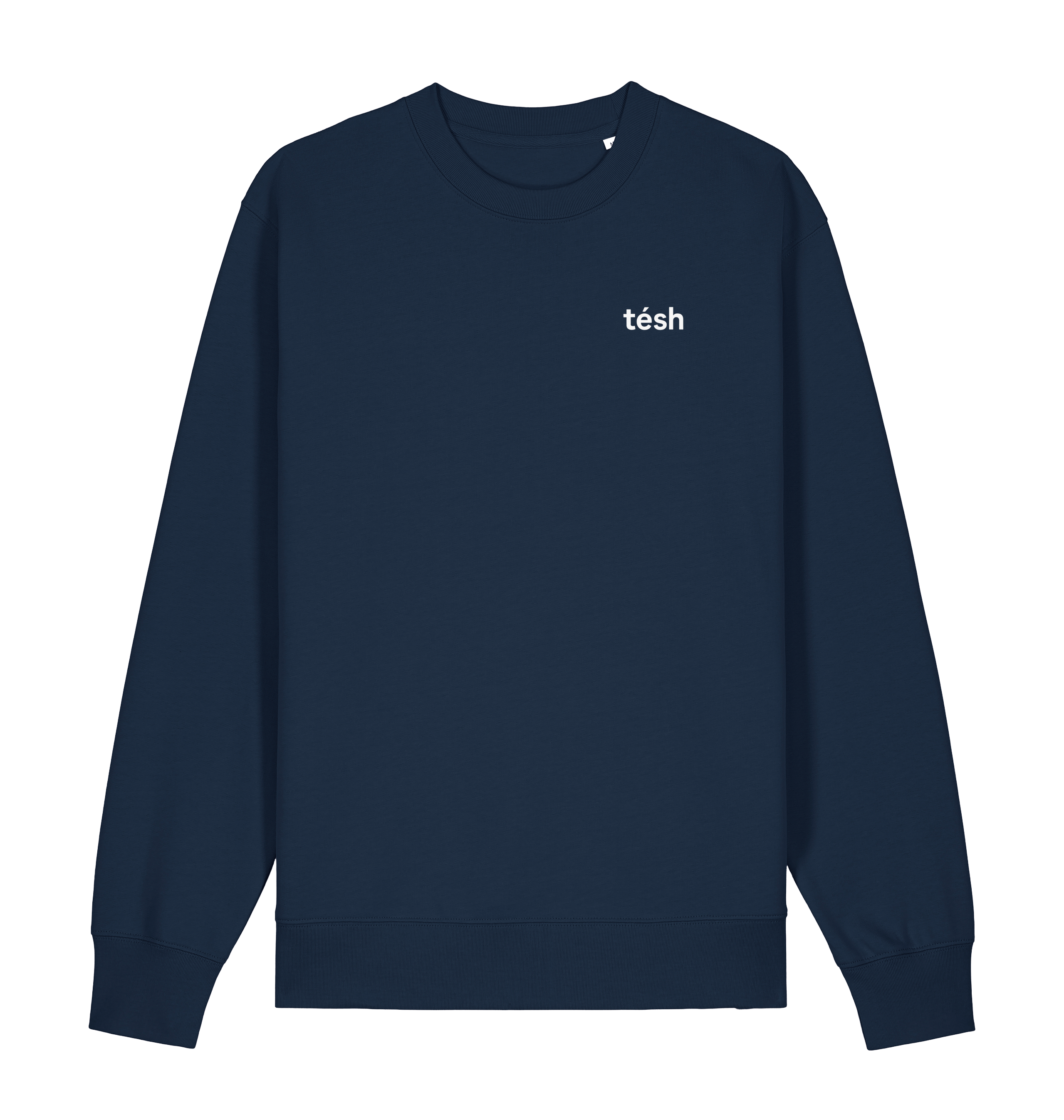 French Navy Printed Sweater Front