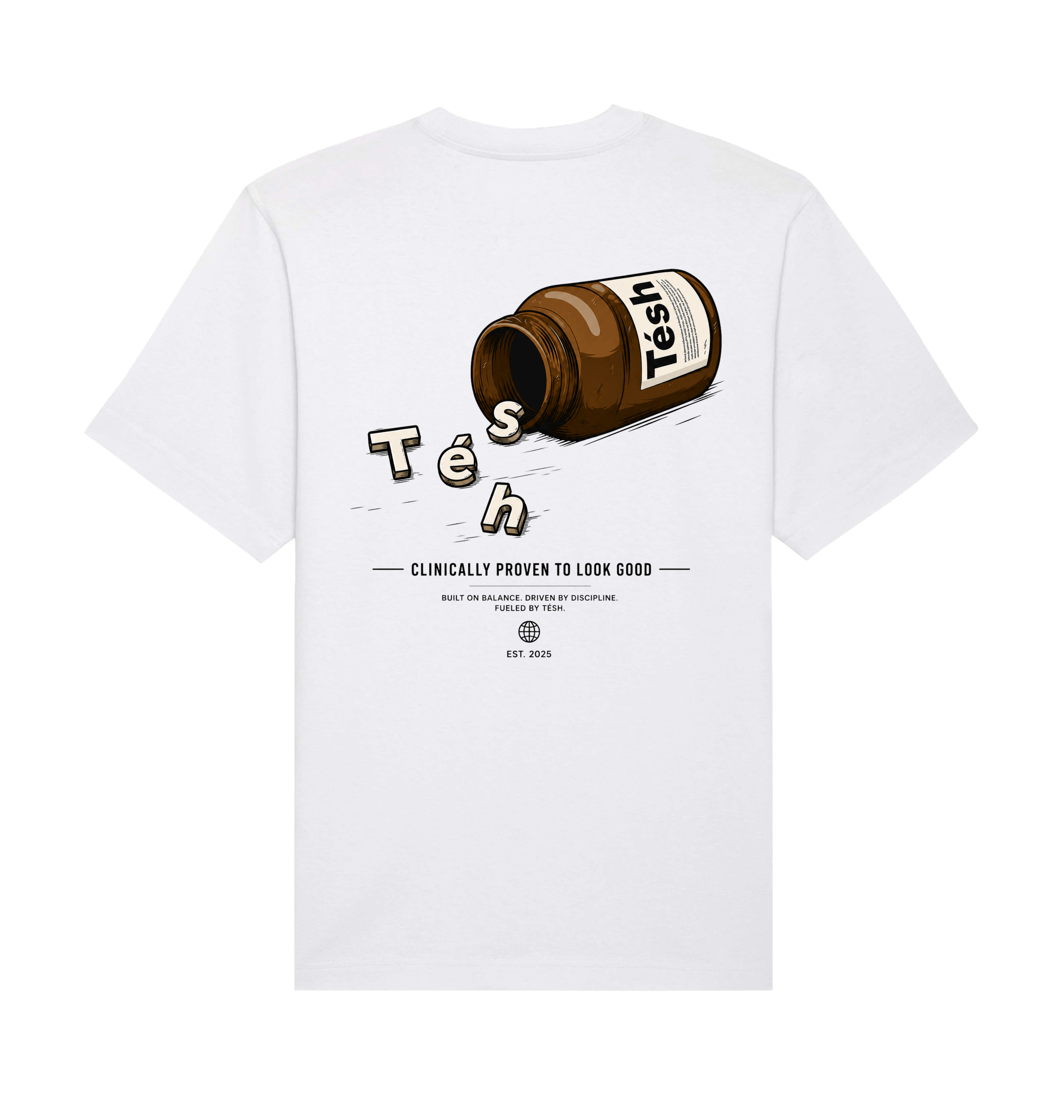 White Printed T-shirt Back