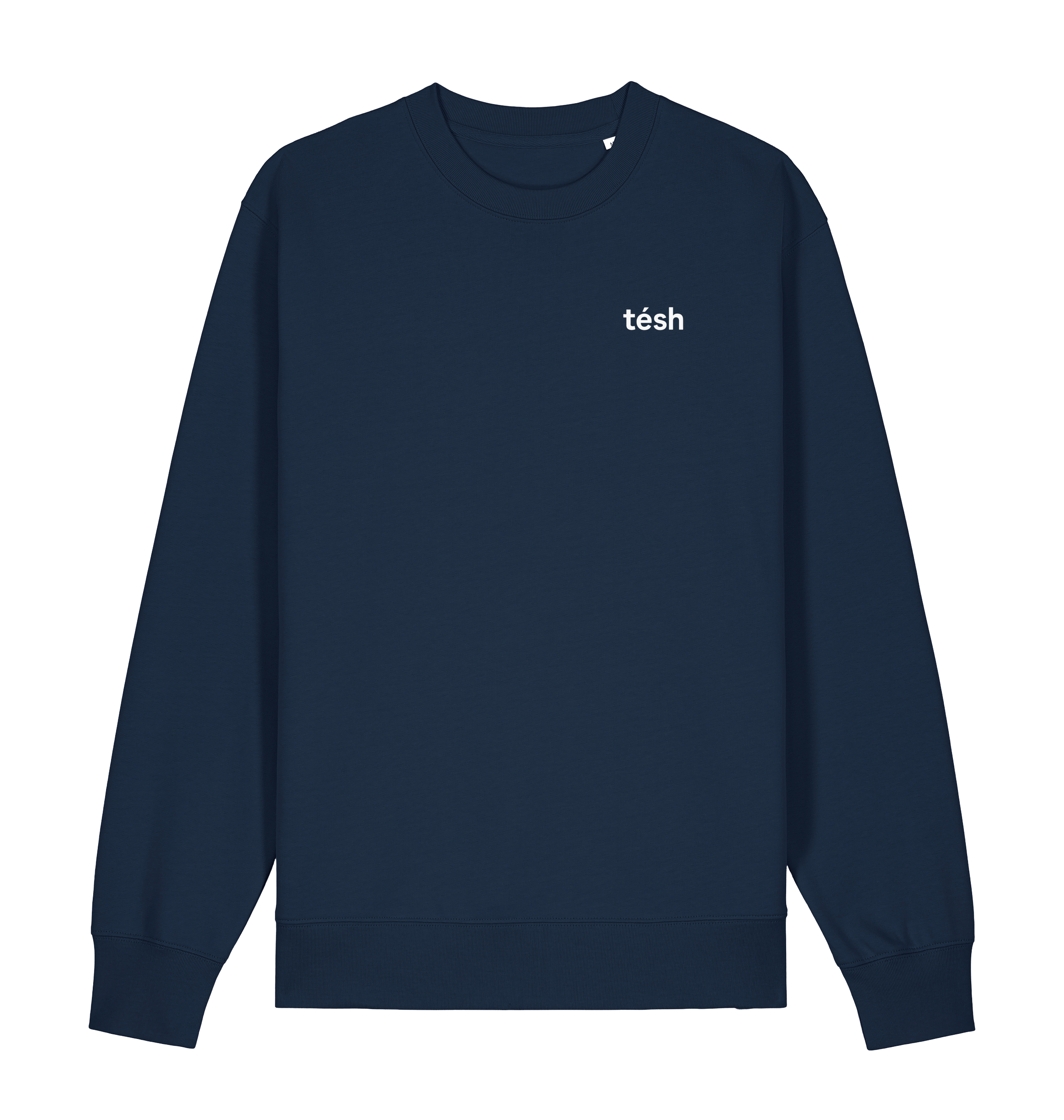 French Navy Printed Sweater Front