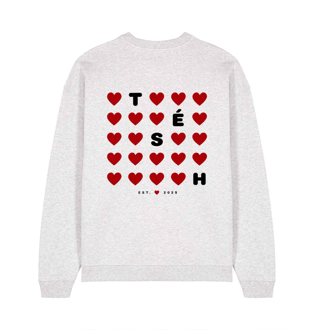 Cool Heather Grey Printed Sweater Back
