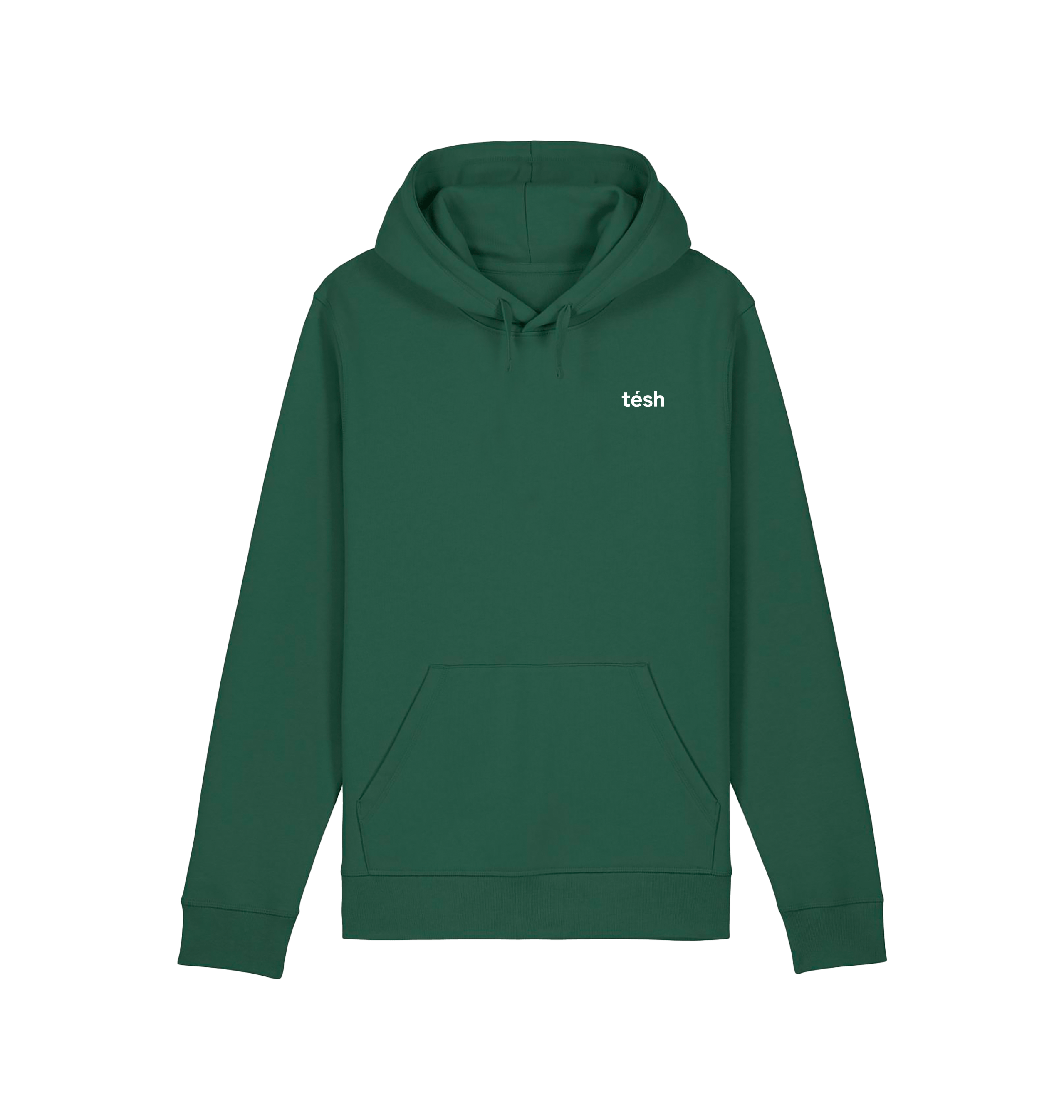 Bottle Green Printed Hoody Front