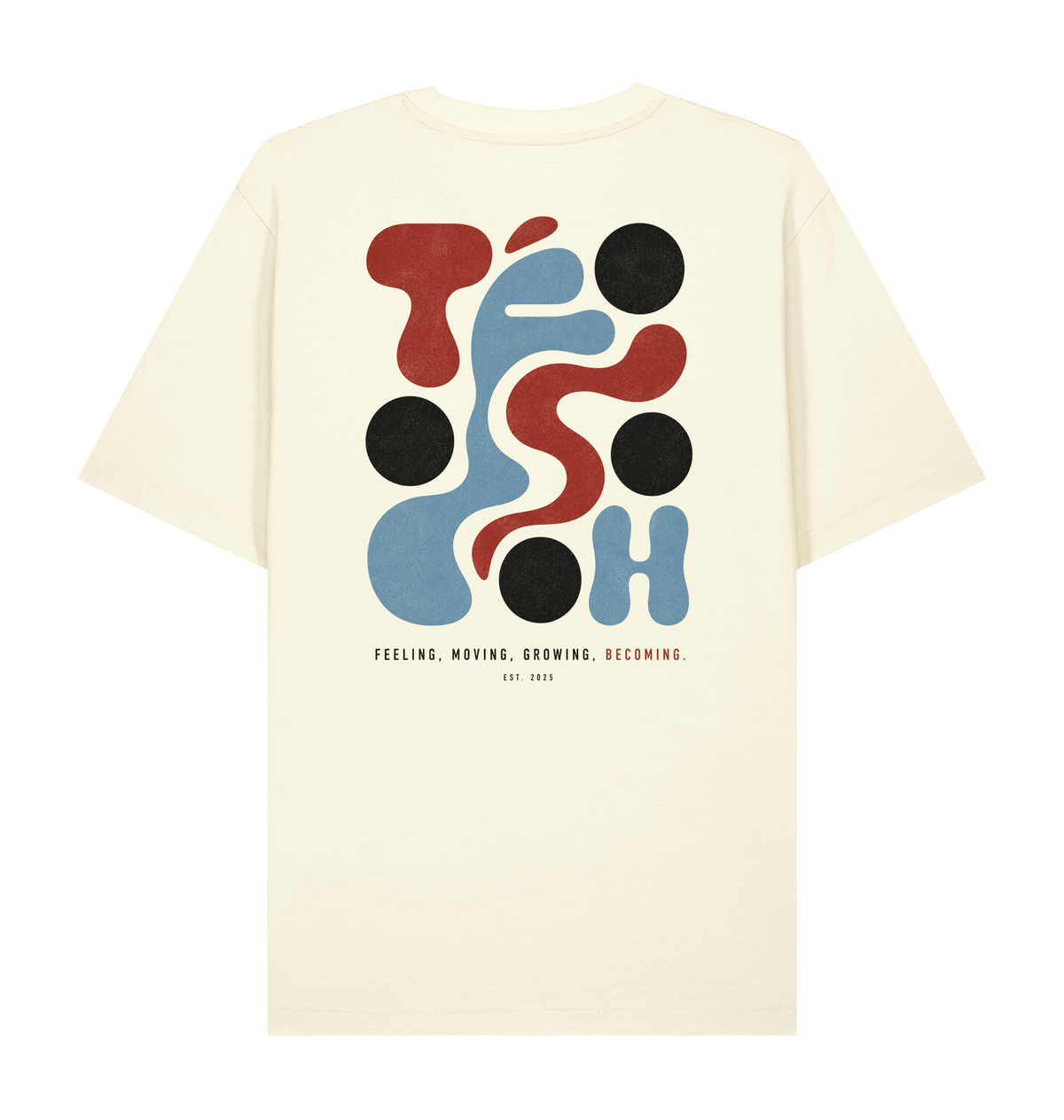 Cream Printed T-shirt Back