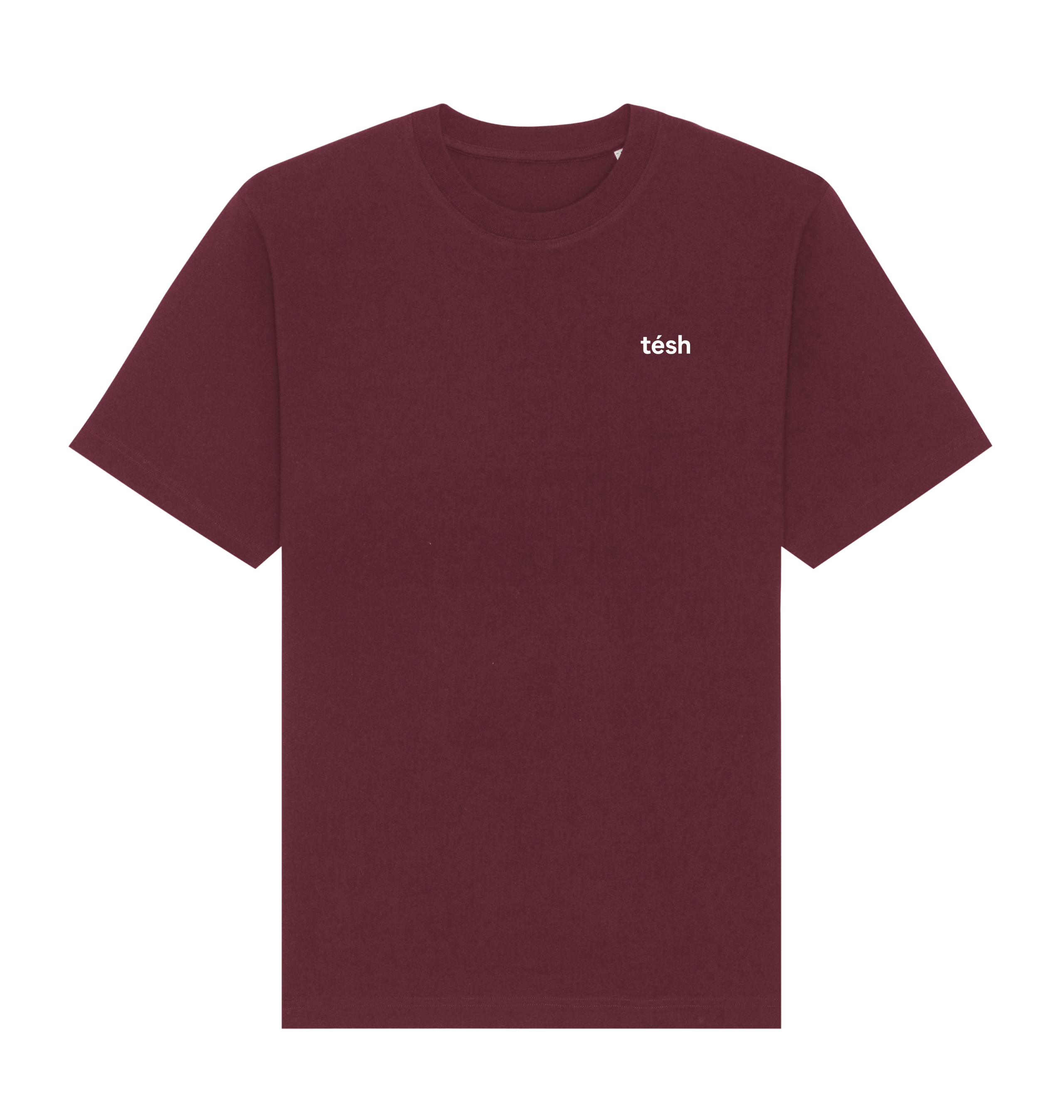 Burgundy Printed T-shirt Front