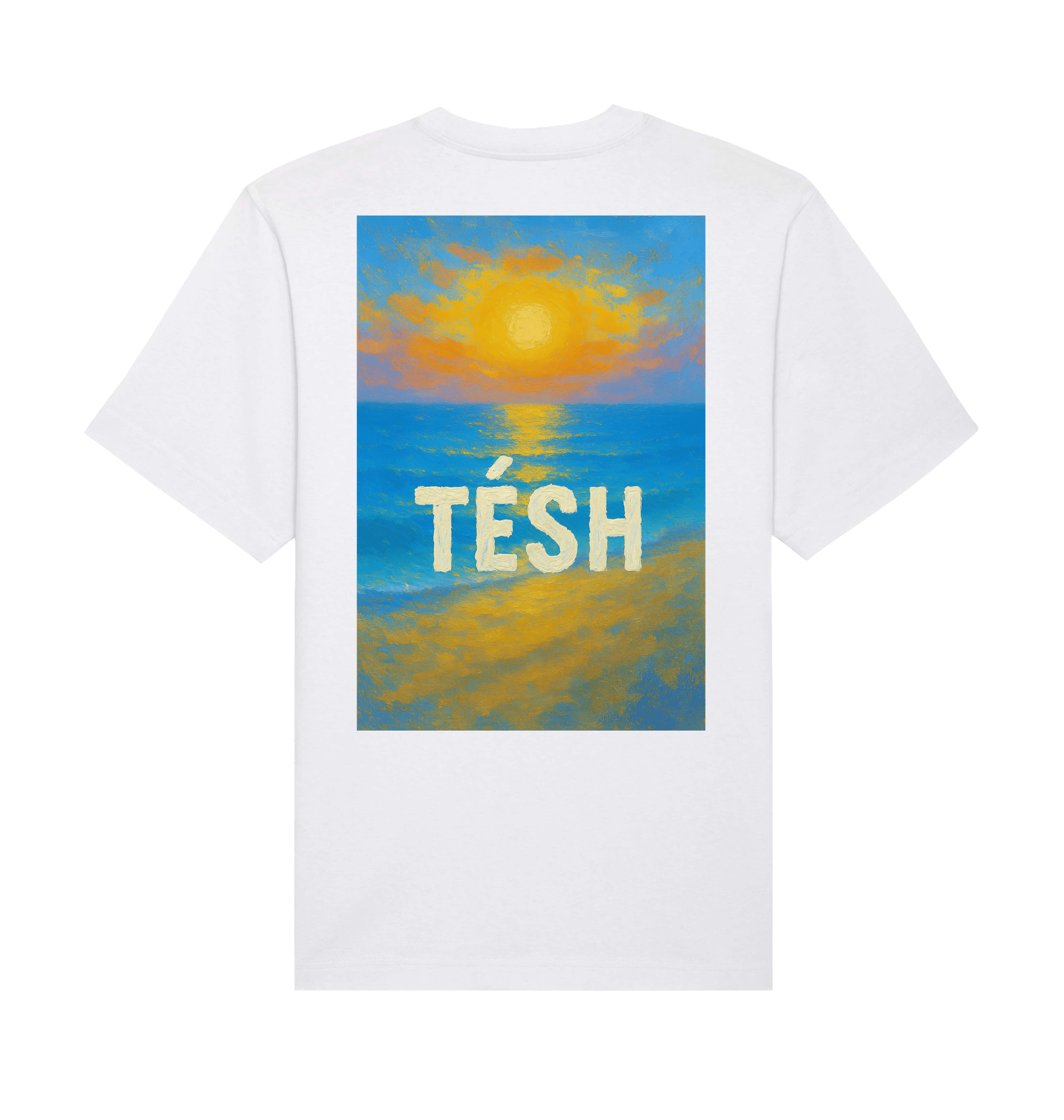 White Printed T-shirt Back