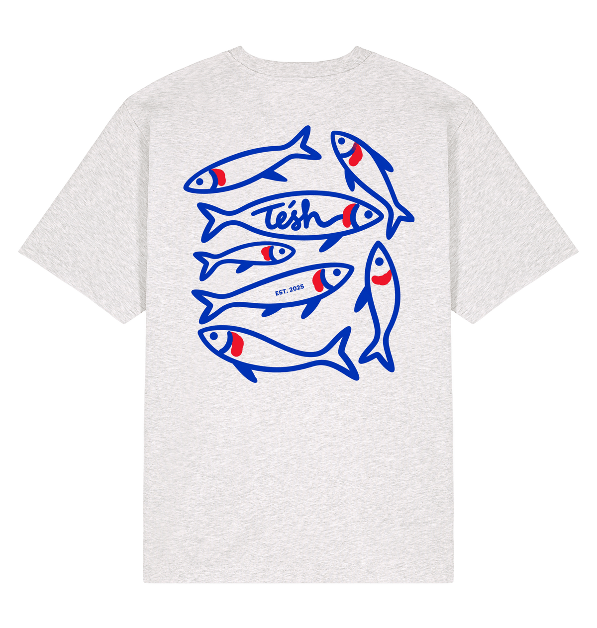 Cool Heather Grey Printed T-shirt Back