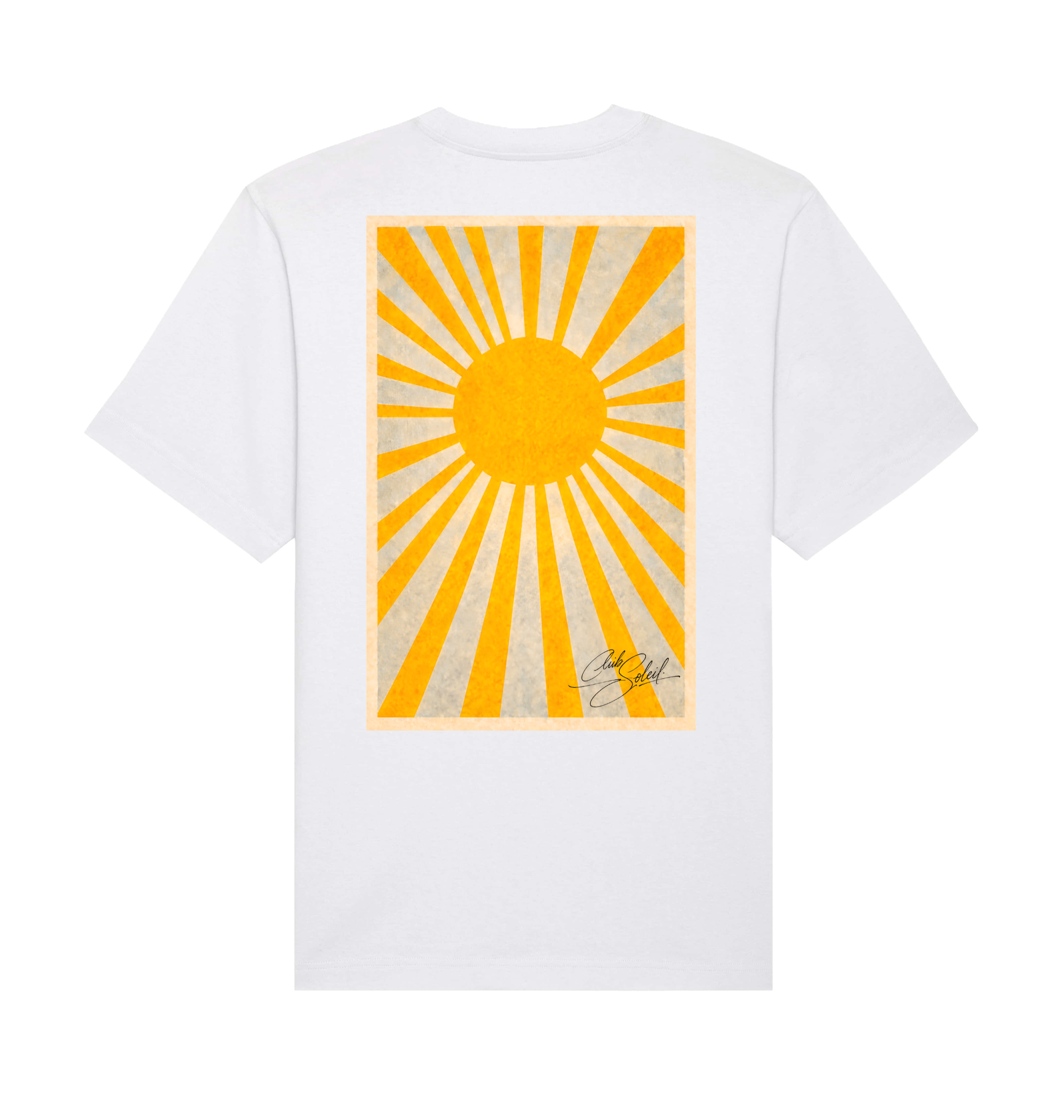 White Printed T-shirt Back