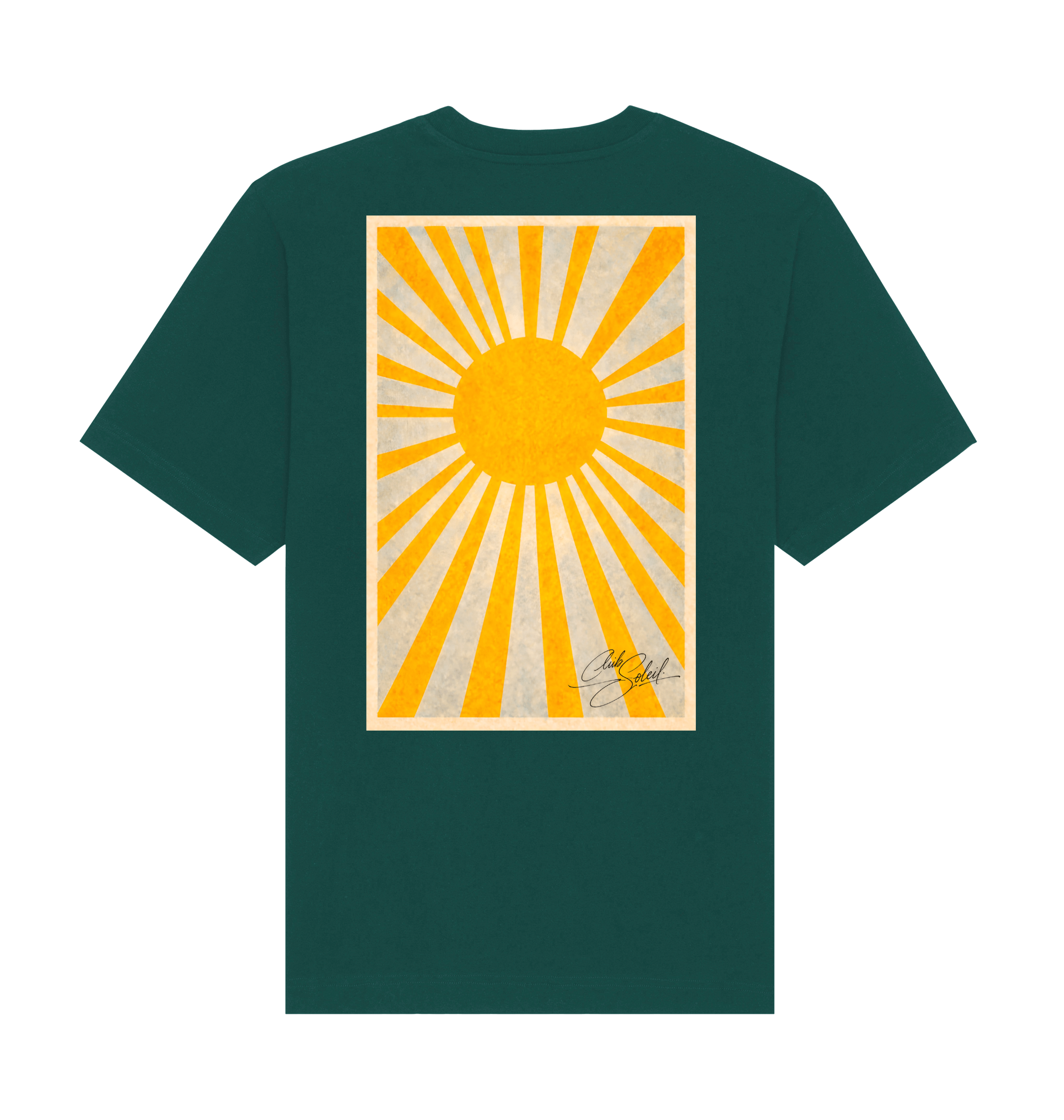 Glazed Green Printed T-shirt Back