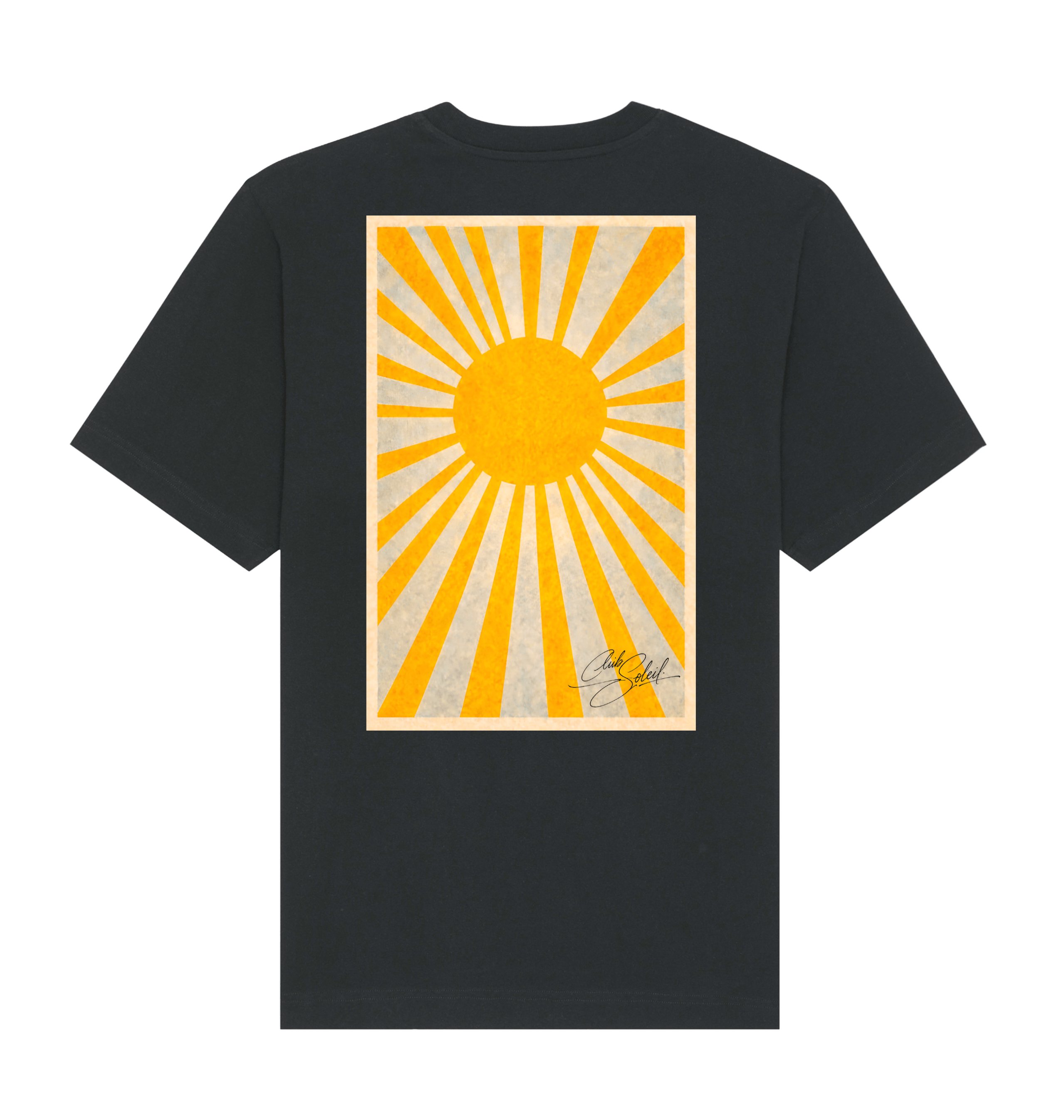 Black Printed T-shirt Back