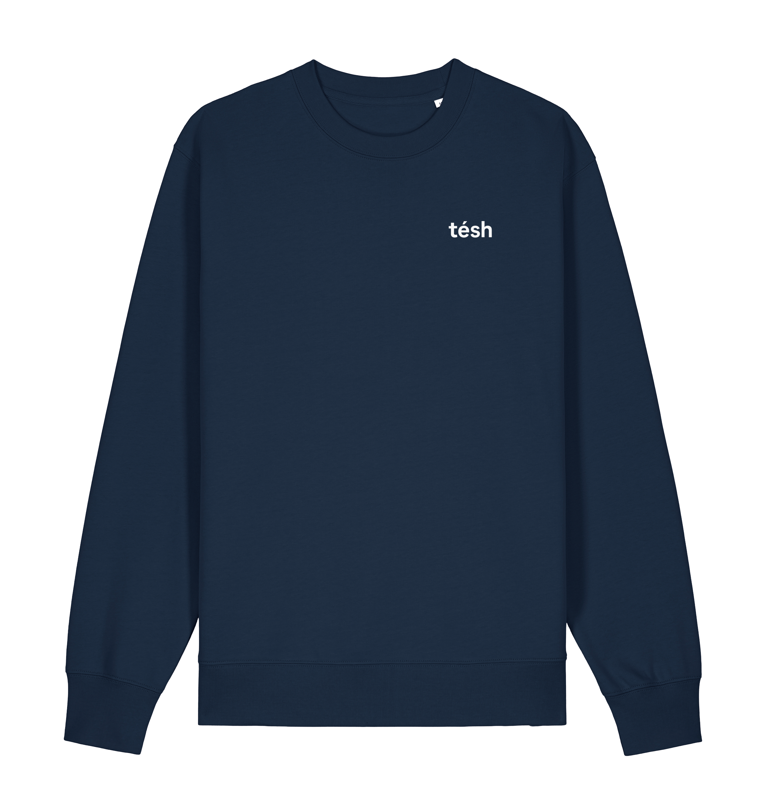 French Navy Printed Sweater Front