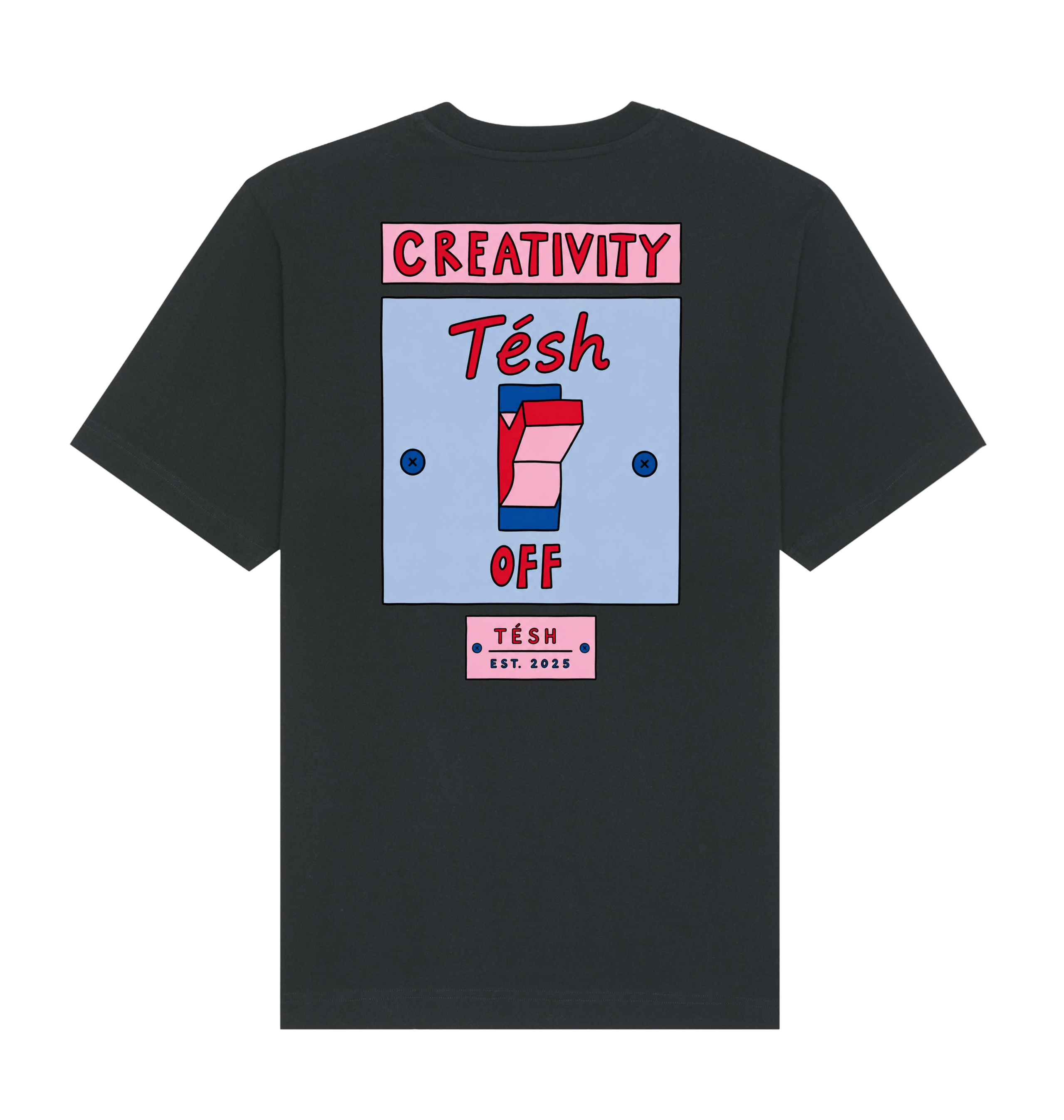 Black Printed T-shirt Back