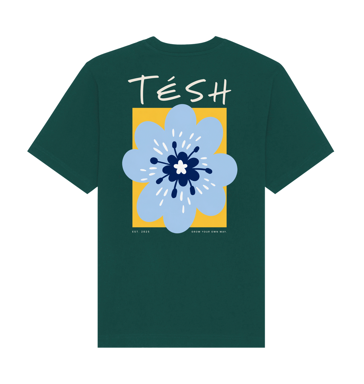 Glazed Green Printed T-shirt Back