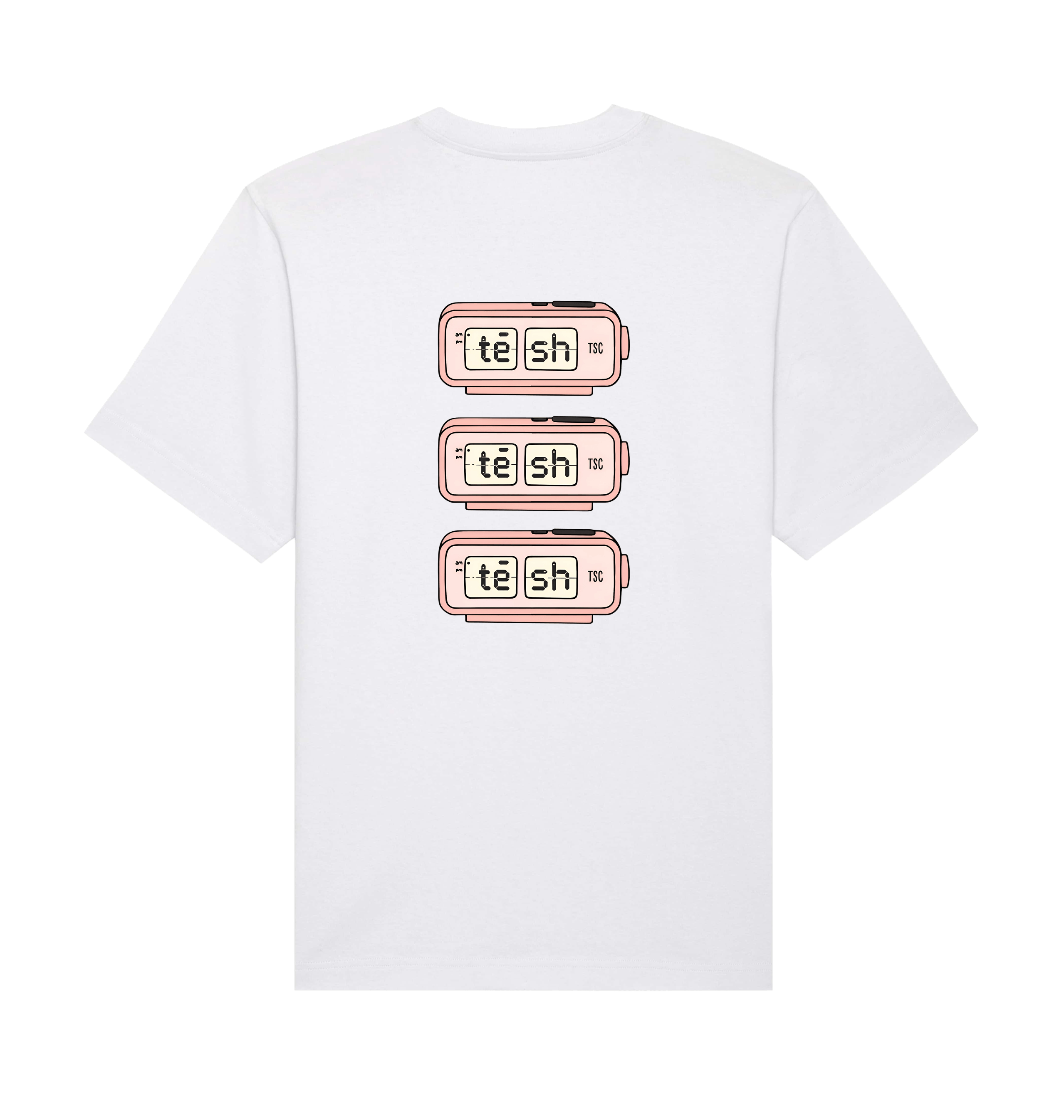 White Printed T-shirt Back