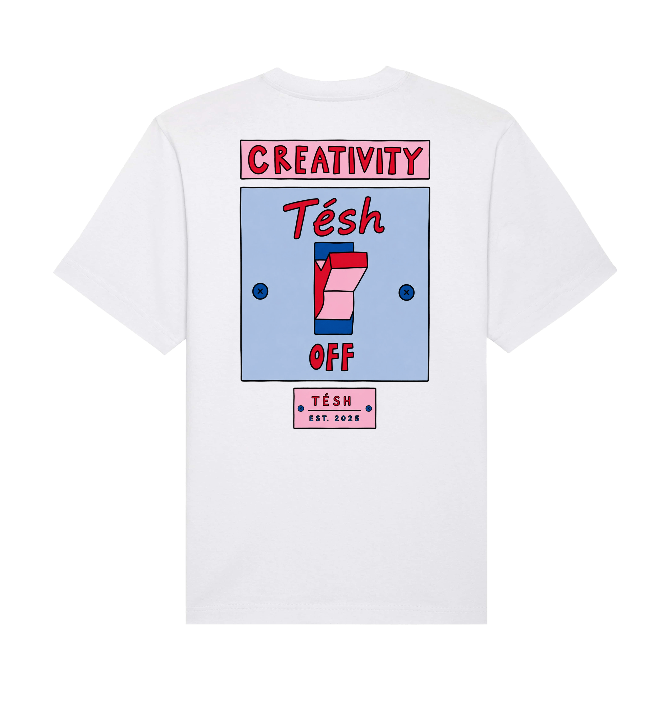 White Printed T-shirt Back