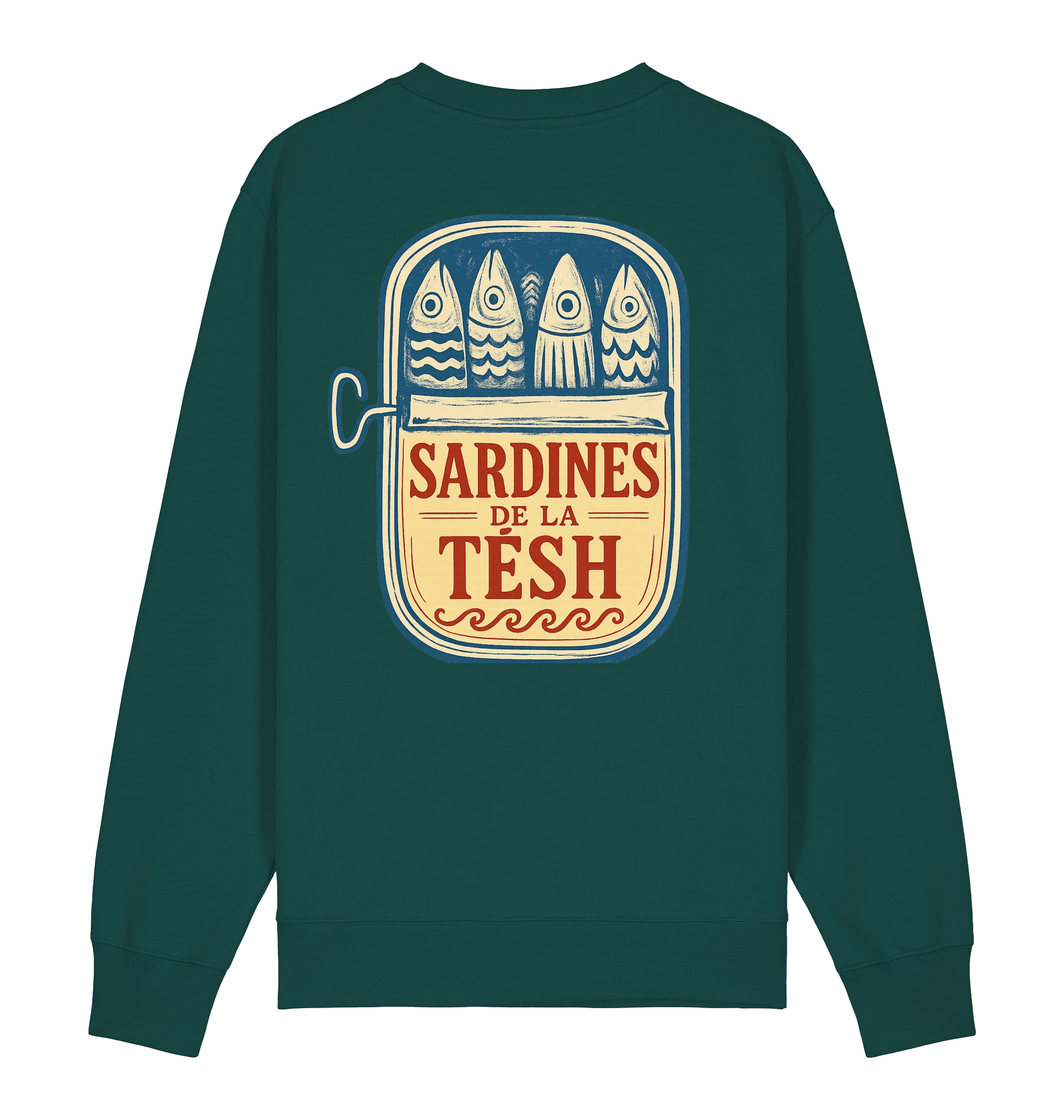 Glazed Green Printed Sweater Back