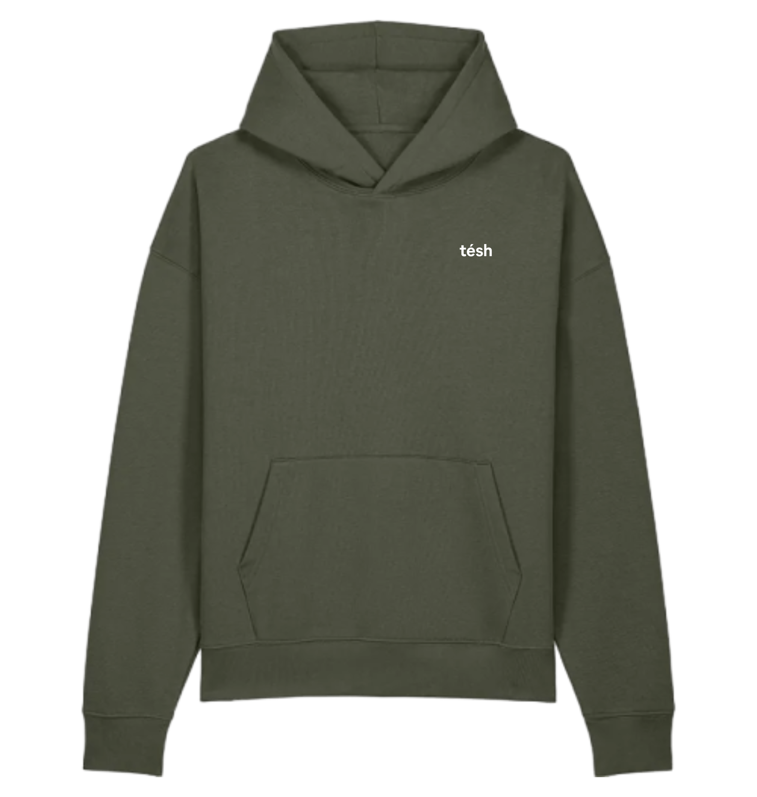 khaki Printed Hoody Front
