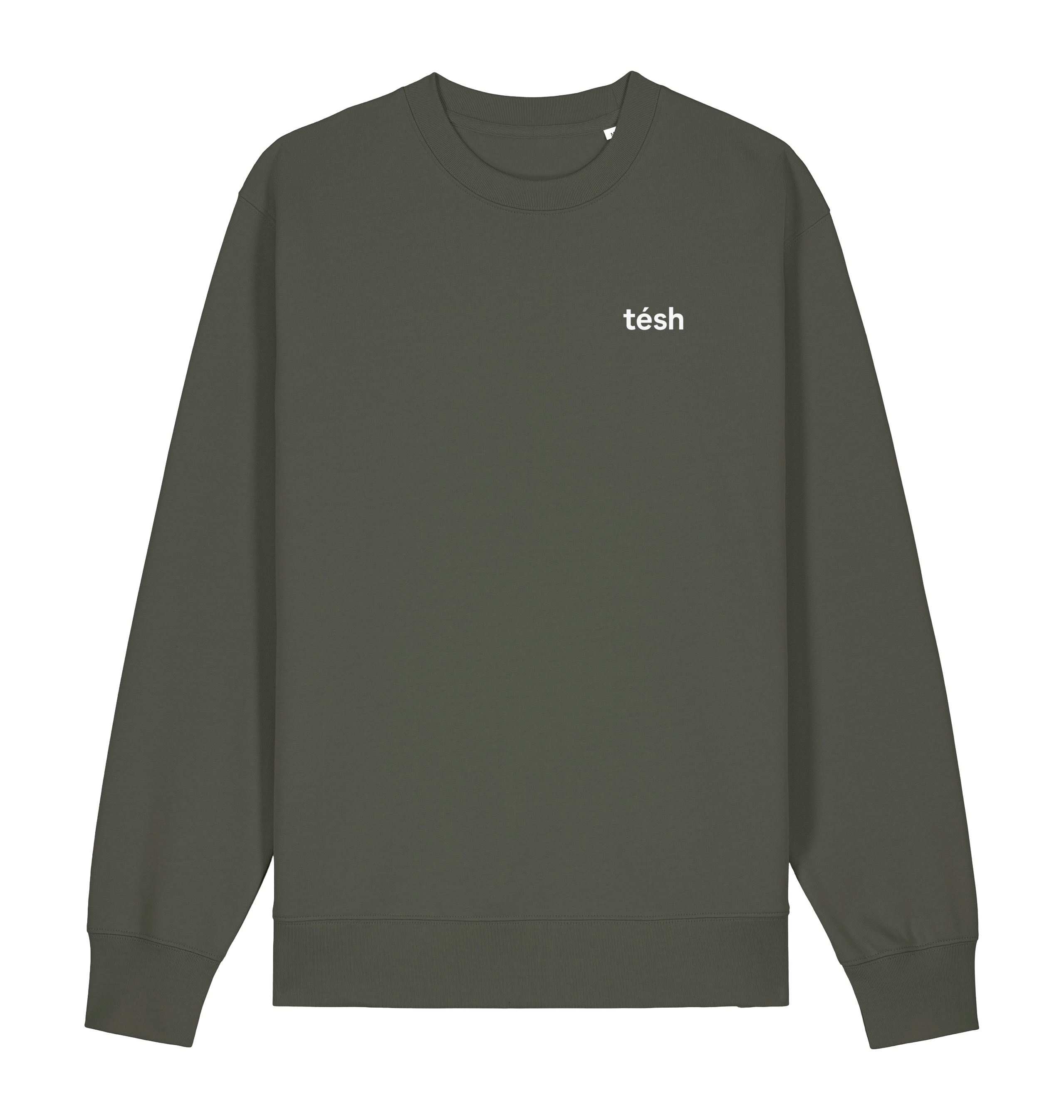 Khaki Printed Sweater Front