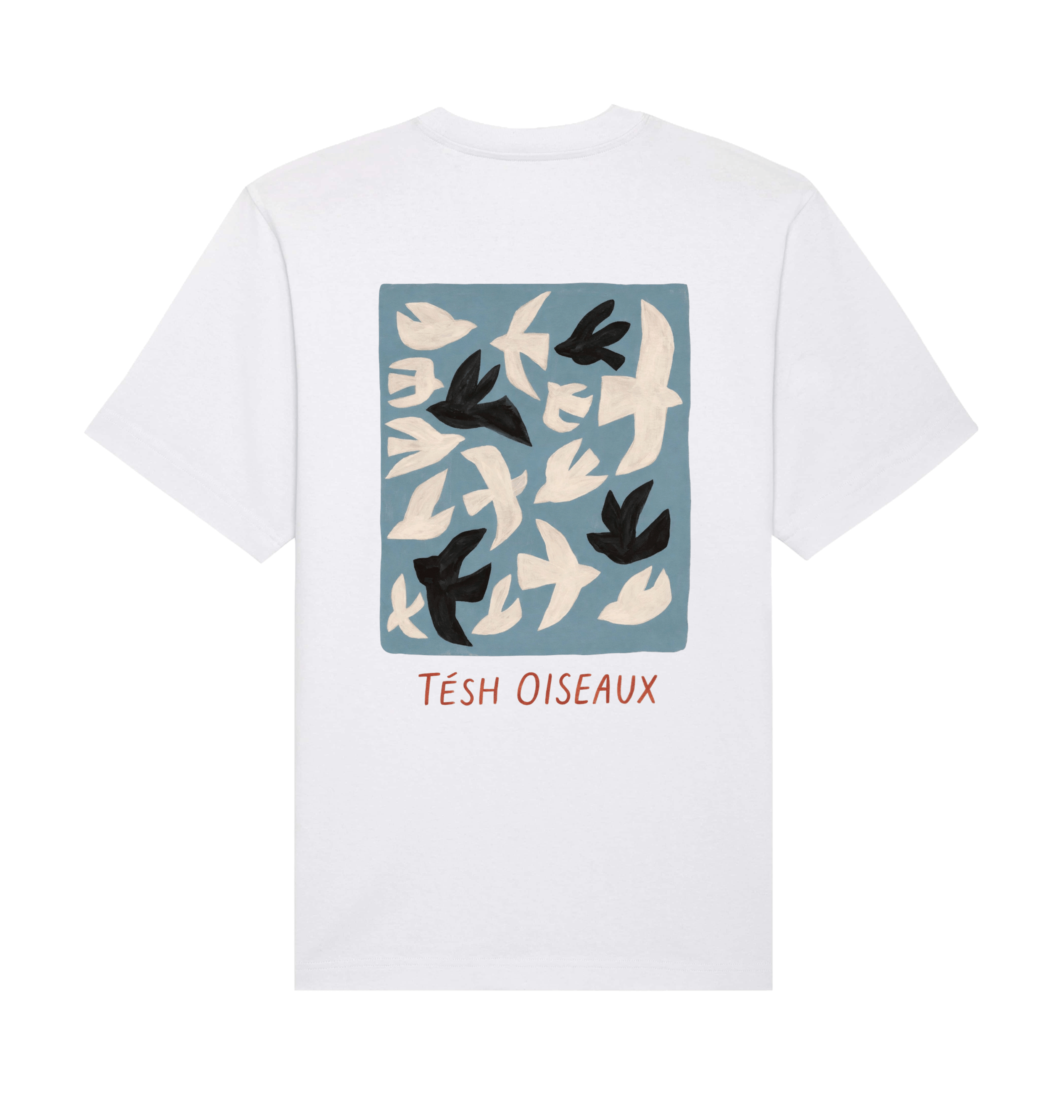White Printed T-shirt Back