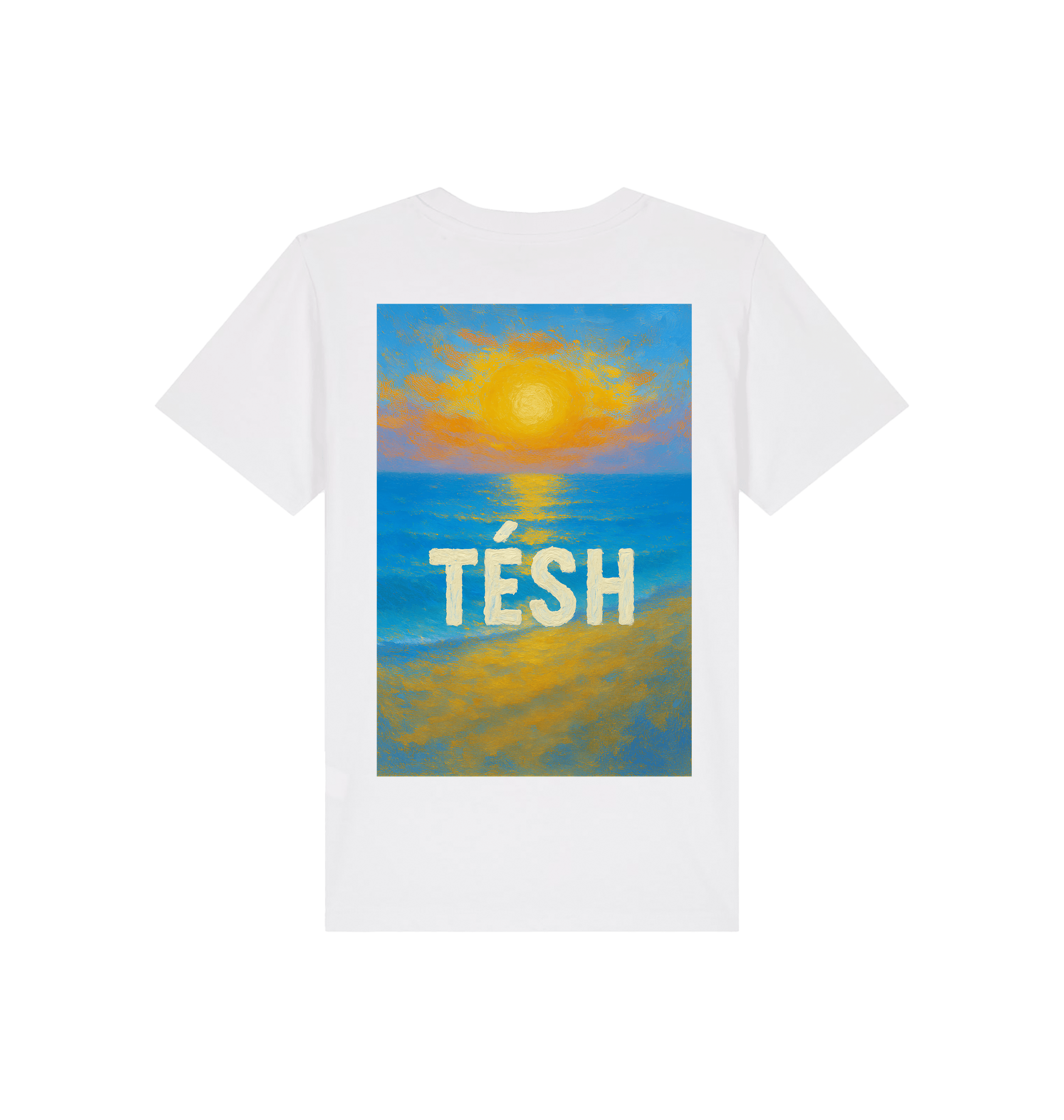 White Printed Kids T-Shirt Back