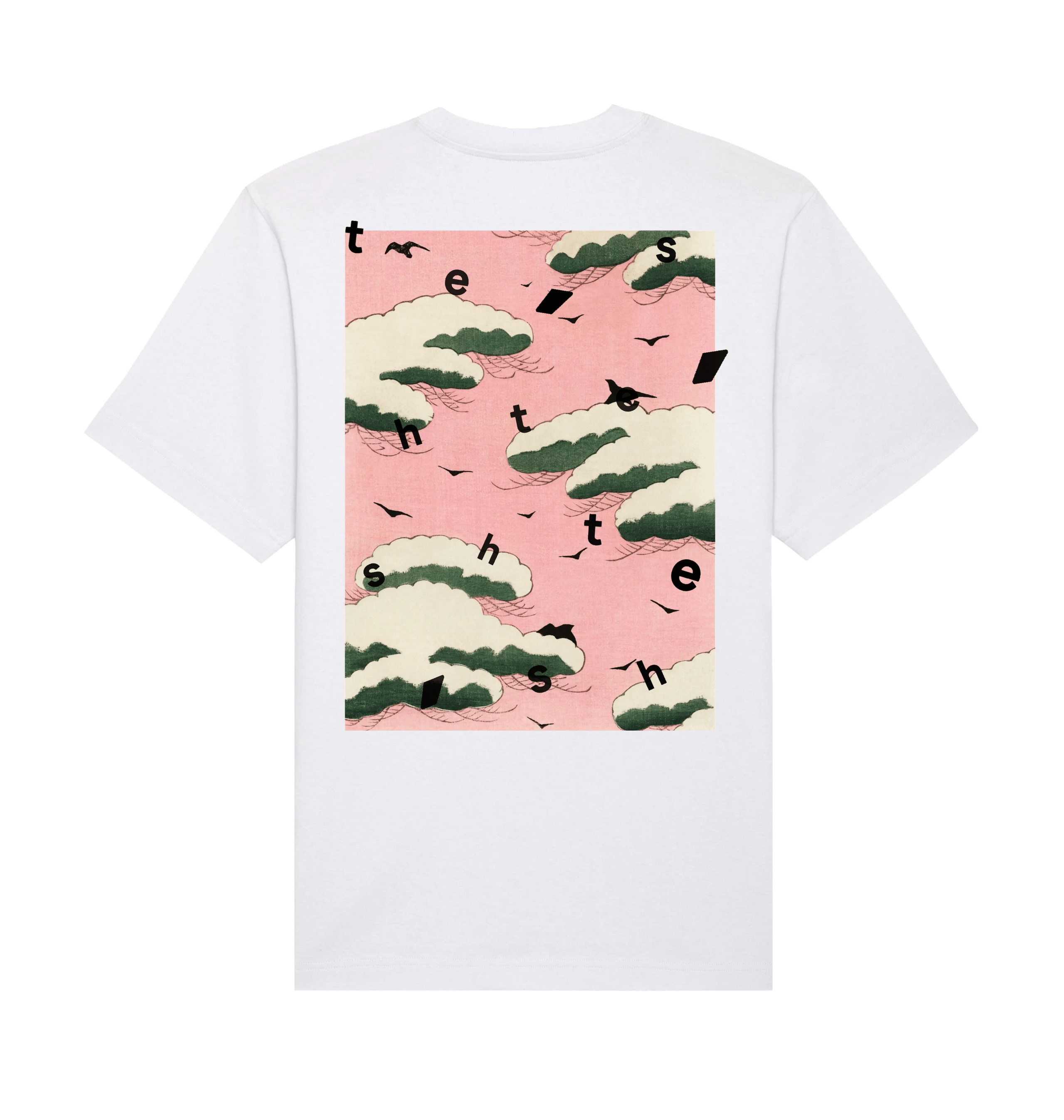 White Printed T-shirt Back
