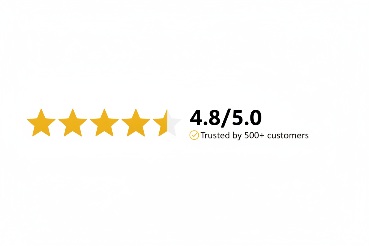 Trust Badge - 4.8 Stars Correct
